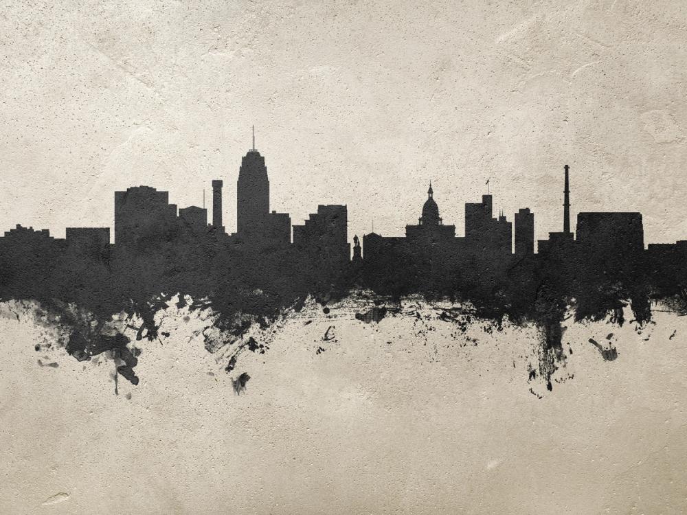 Lansing Michigan Skyline Concrete