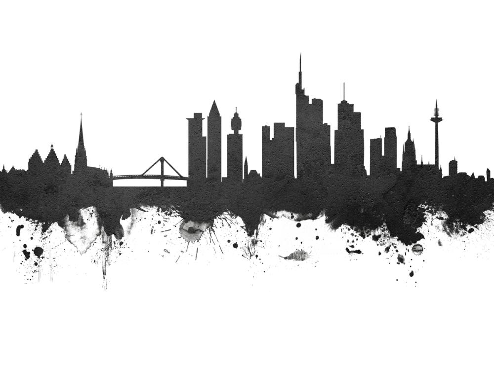 Frankfurt Skyline Black & White