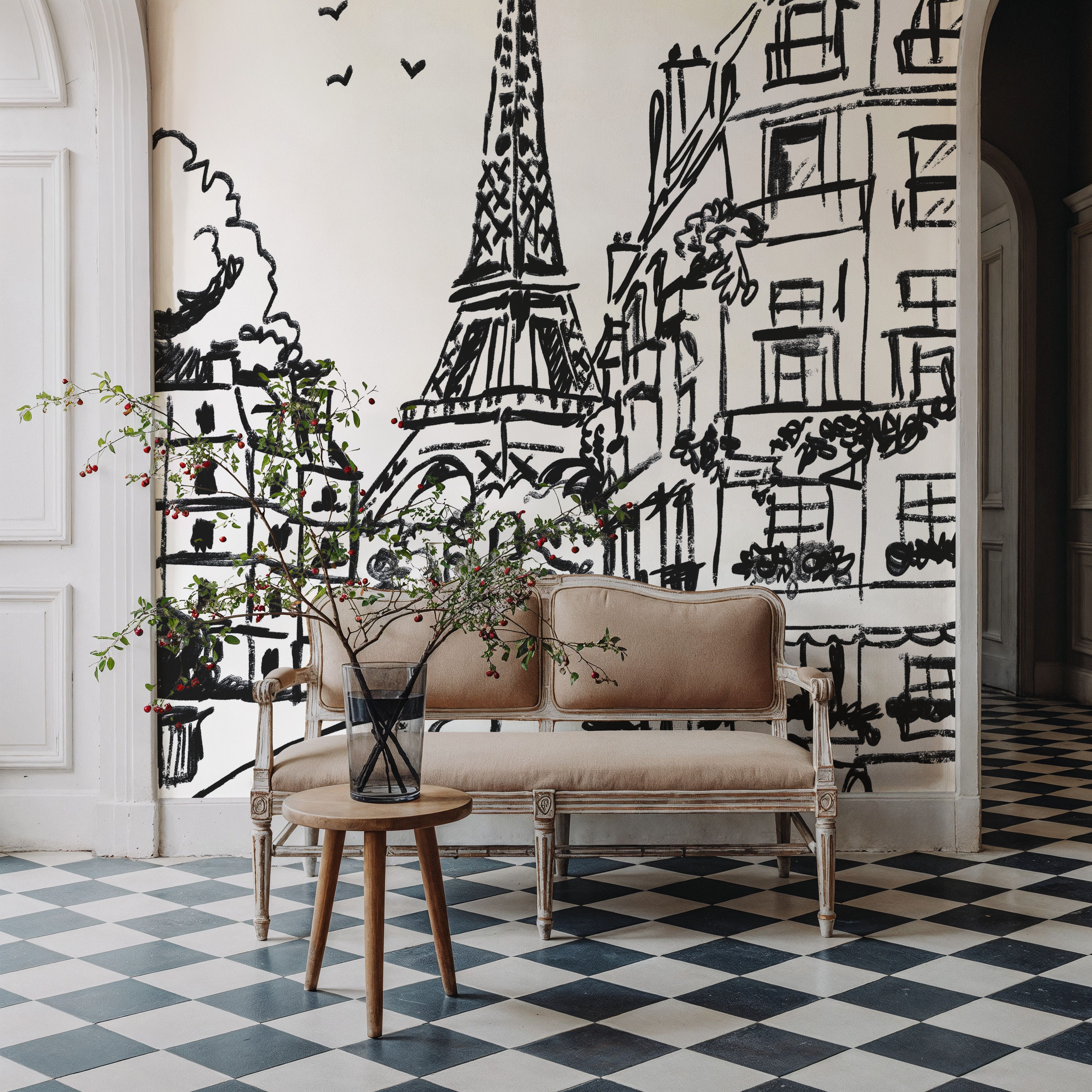 Paris Scene Sketch I