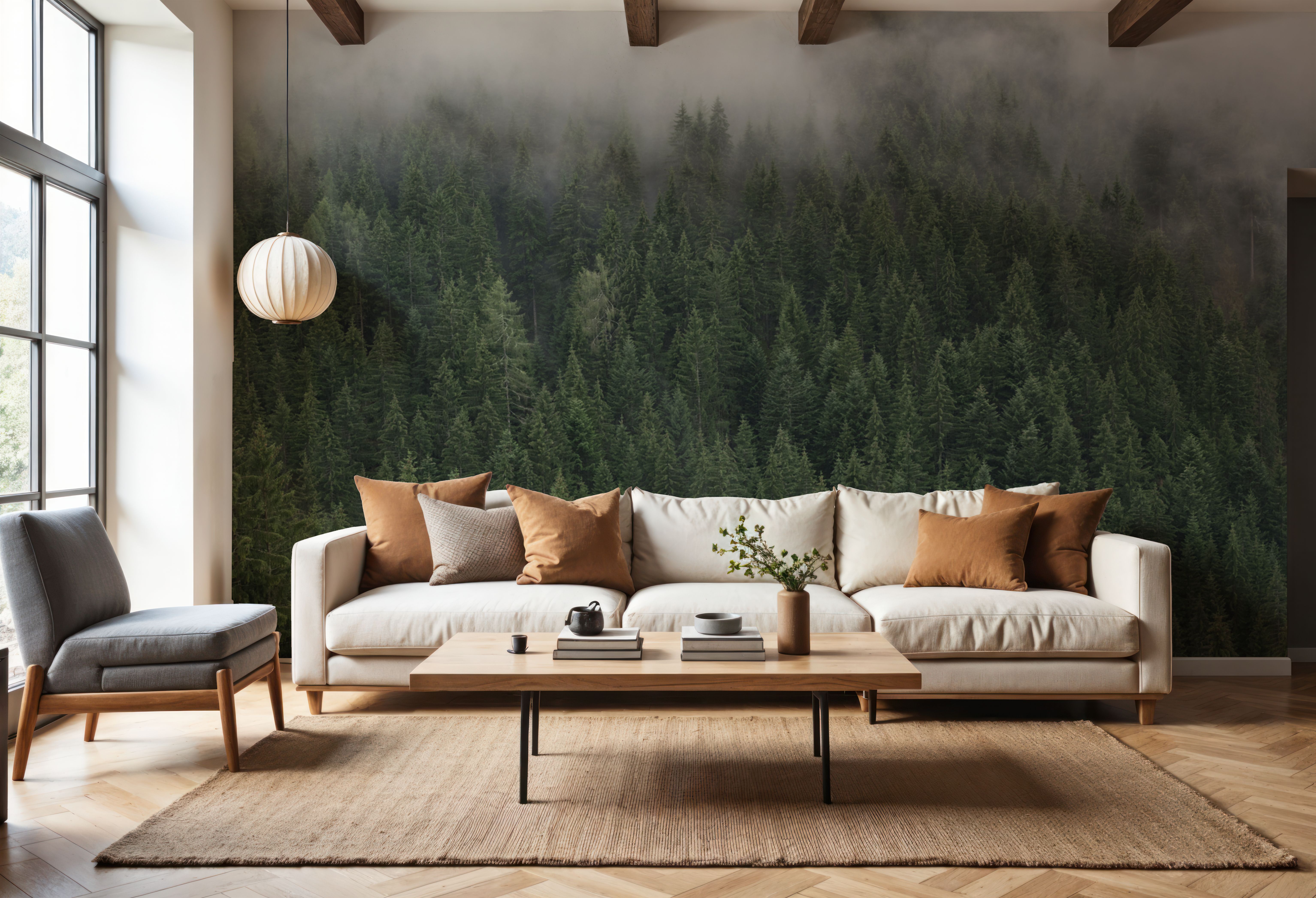 Foggy Treetops, Wallpaper