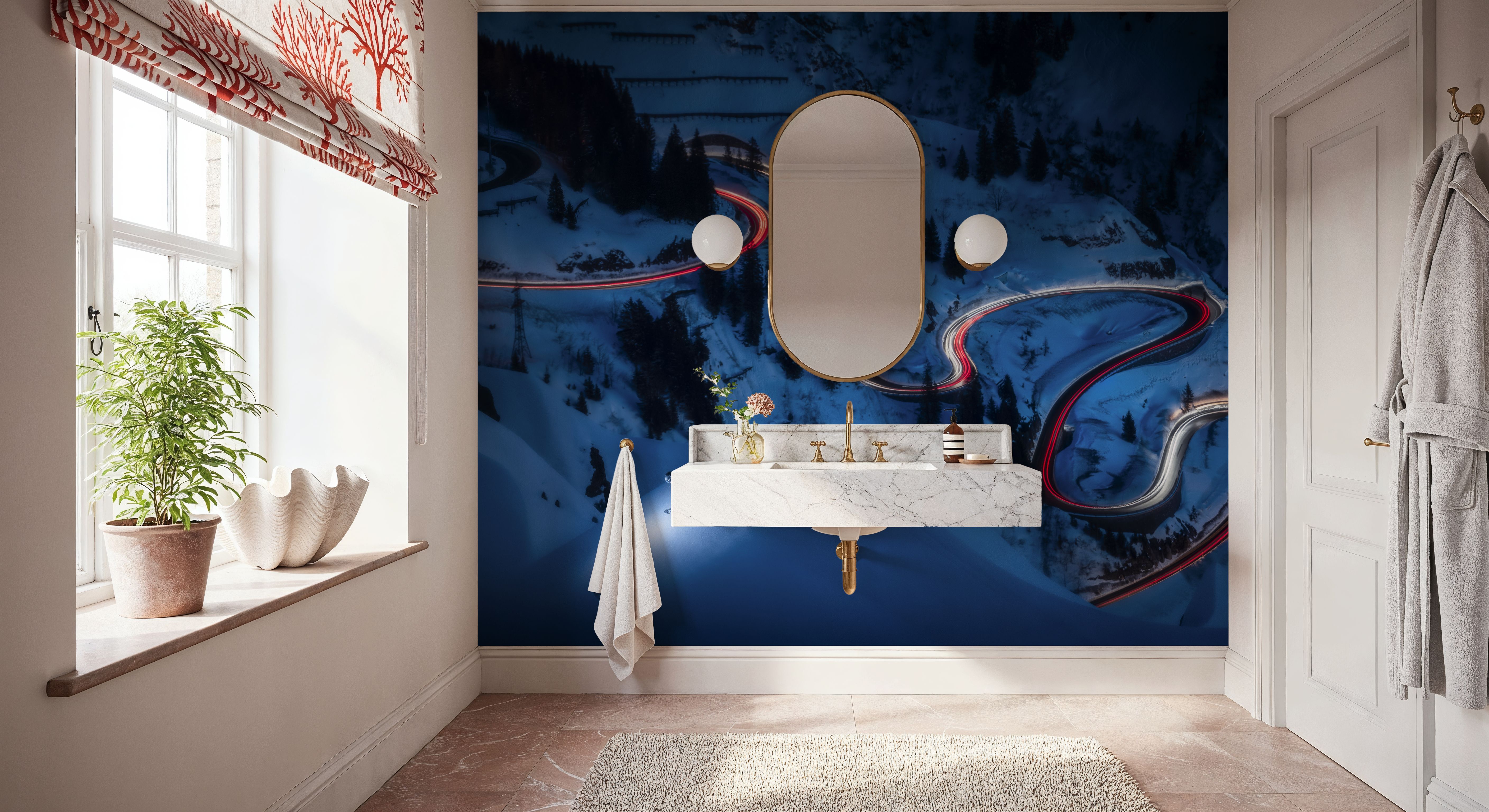 Night Skiing, Wallpaper