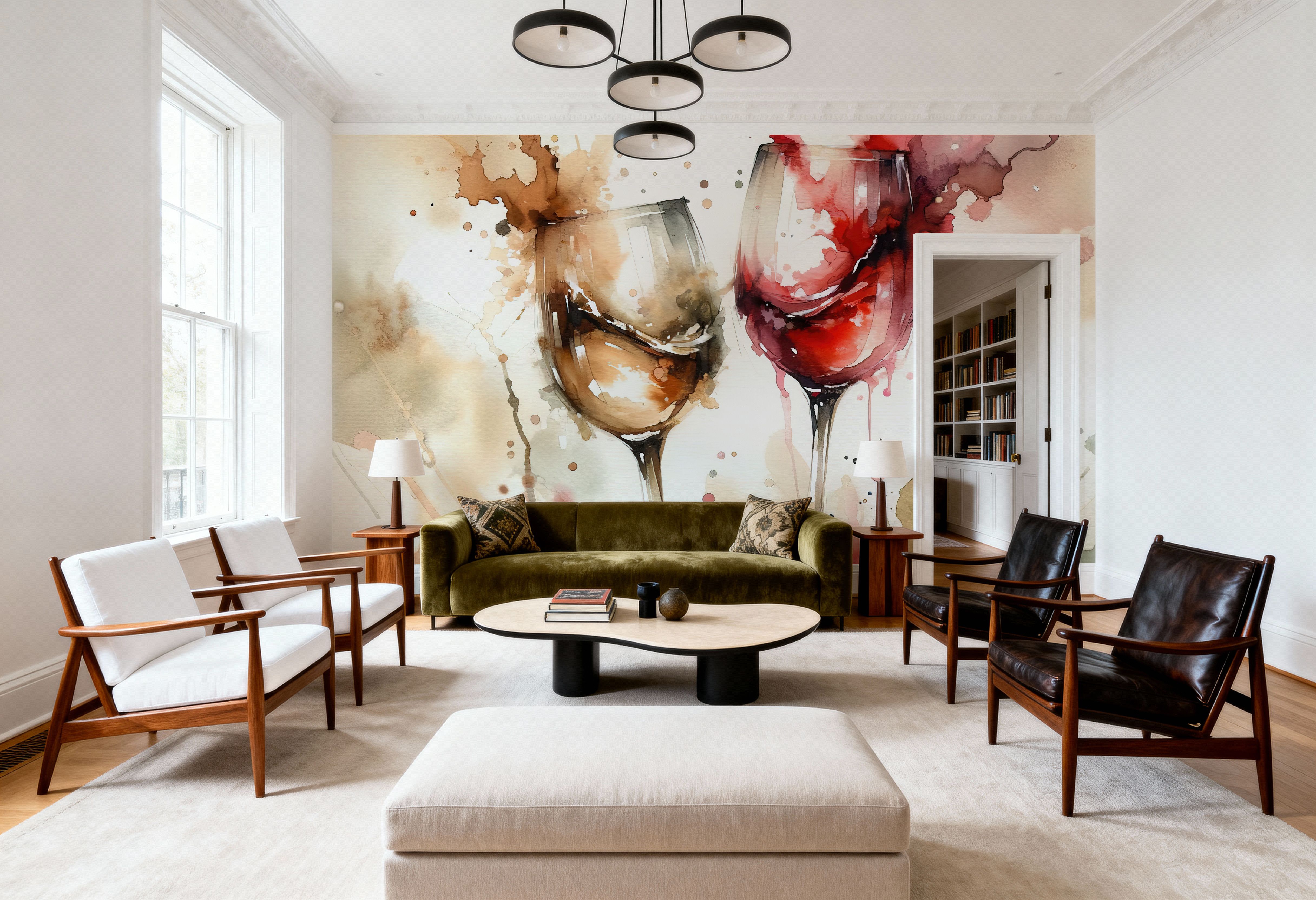 A Toast in Abstract Watercolor Elegance