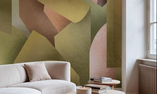 Chalky Geometrica, Spring Green & Rose