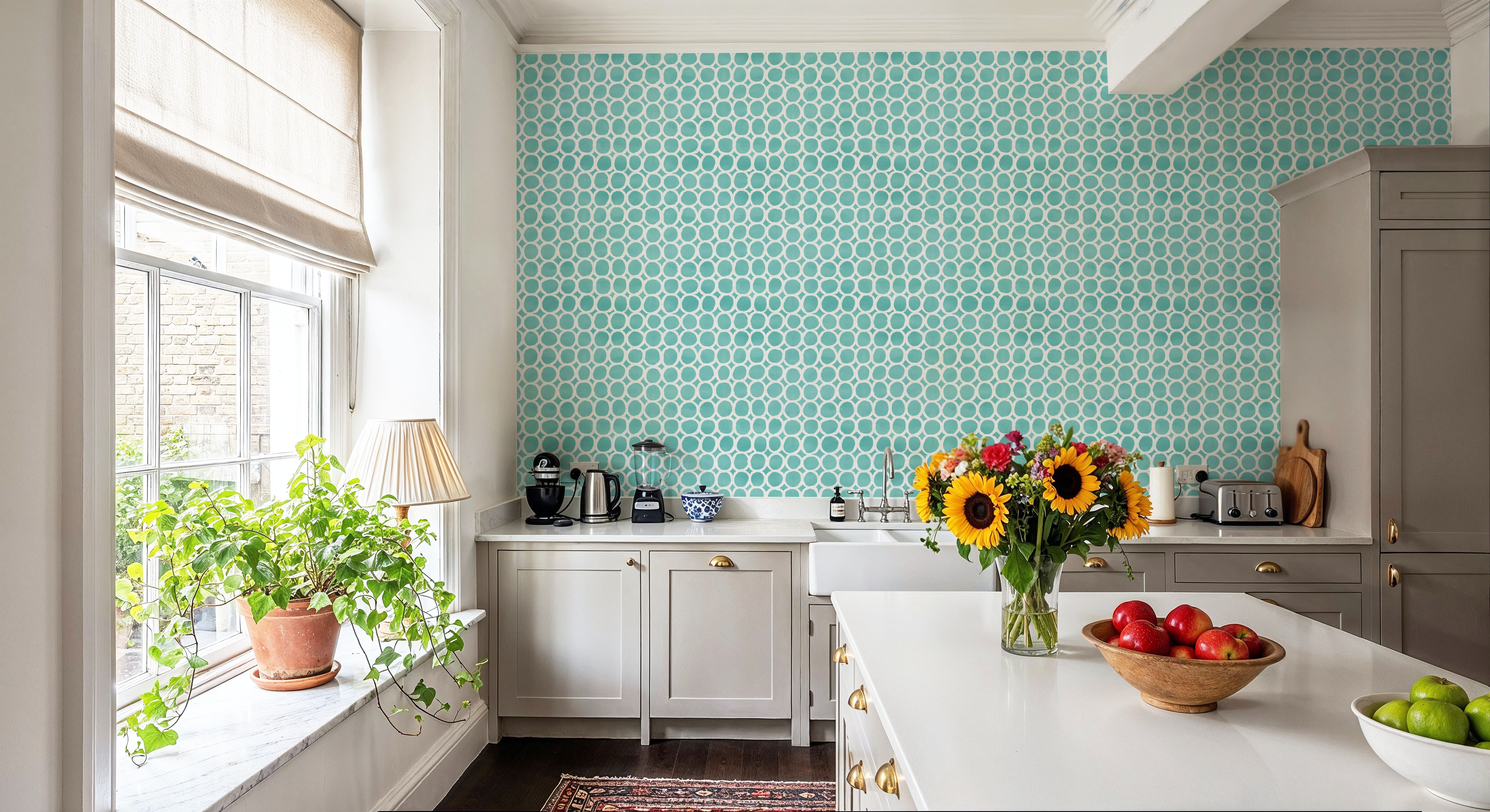 Mixed Turqouise Circles Inverse