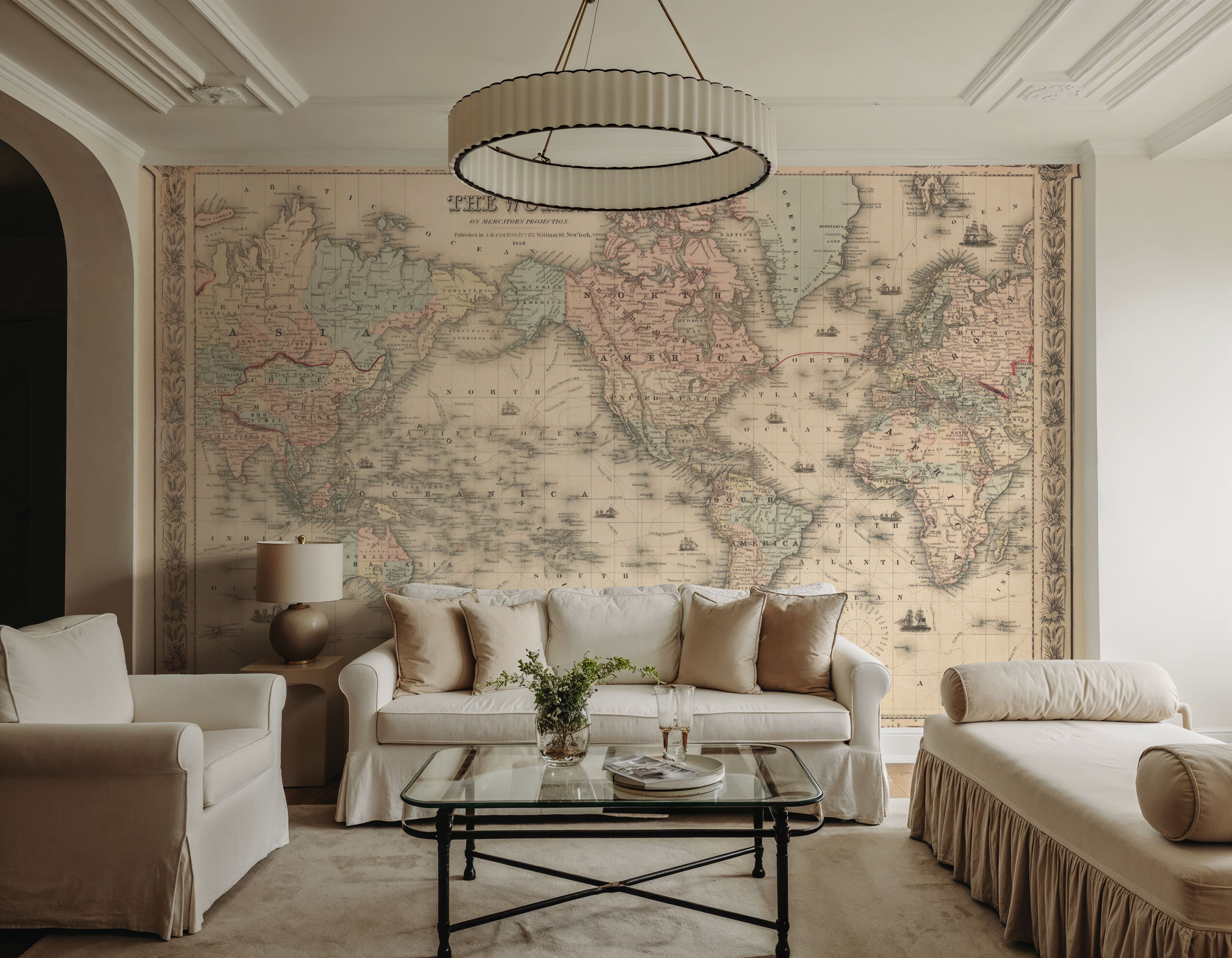 Colton's World Map 1858