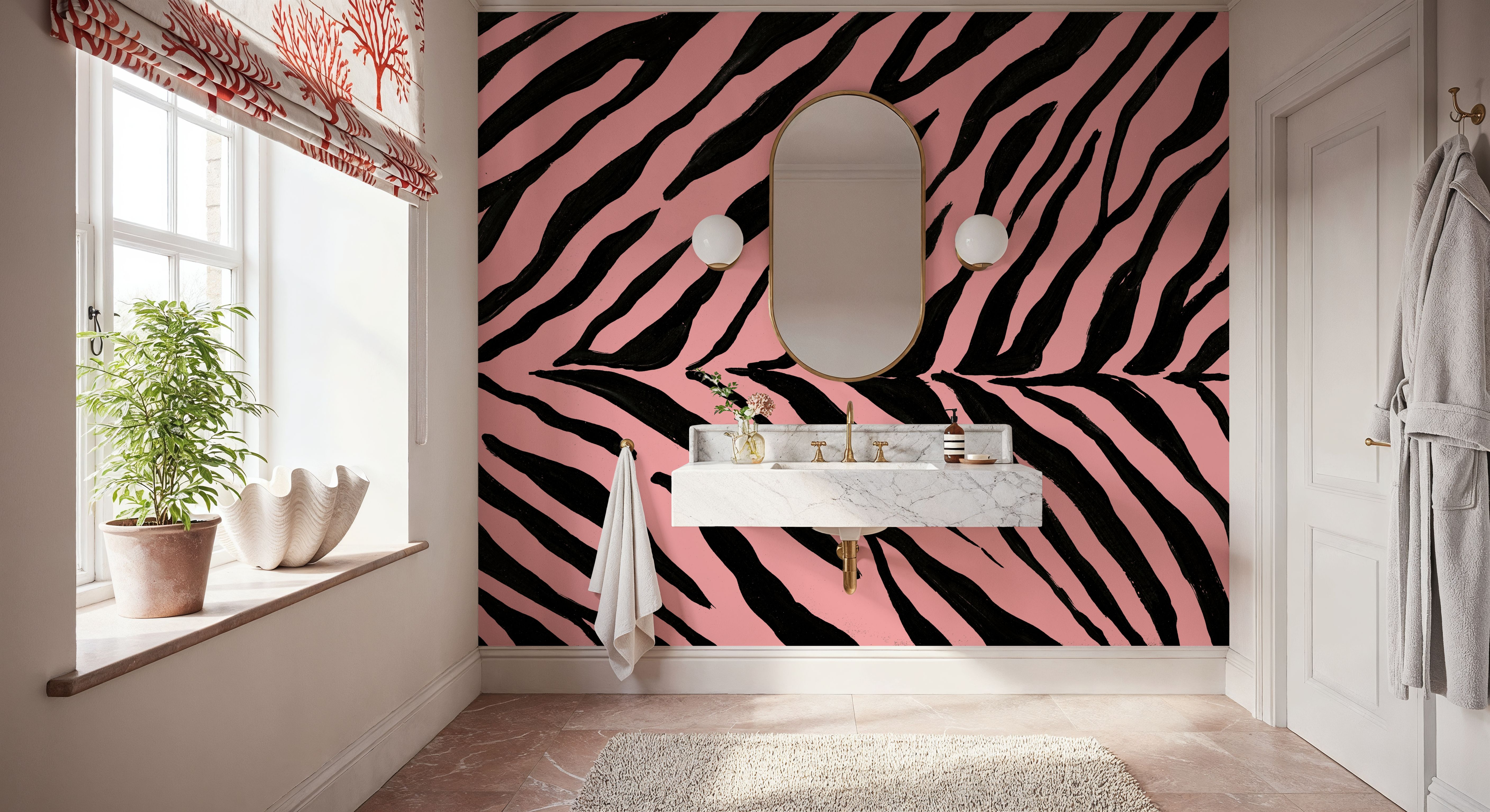 Animal Print I Pink, Behang