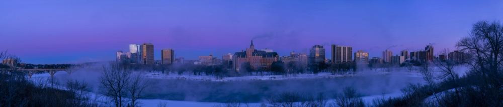 Saskatoon Skyline in Winter