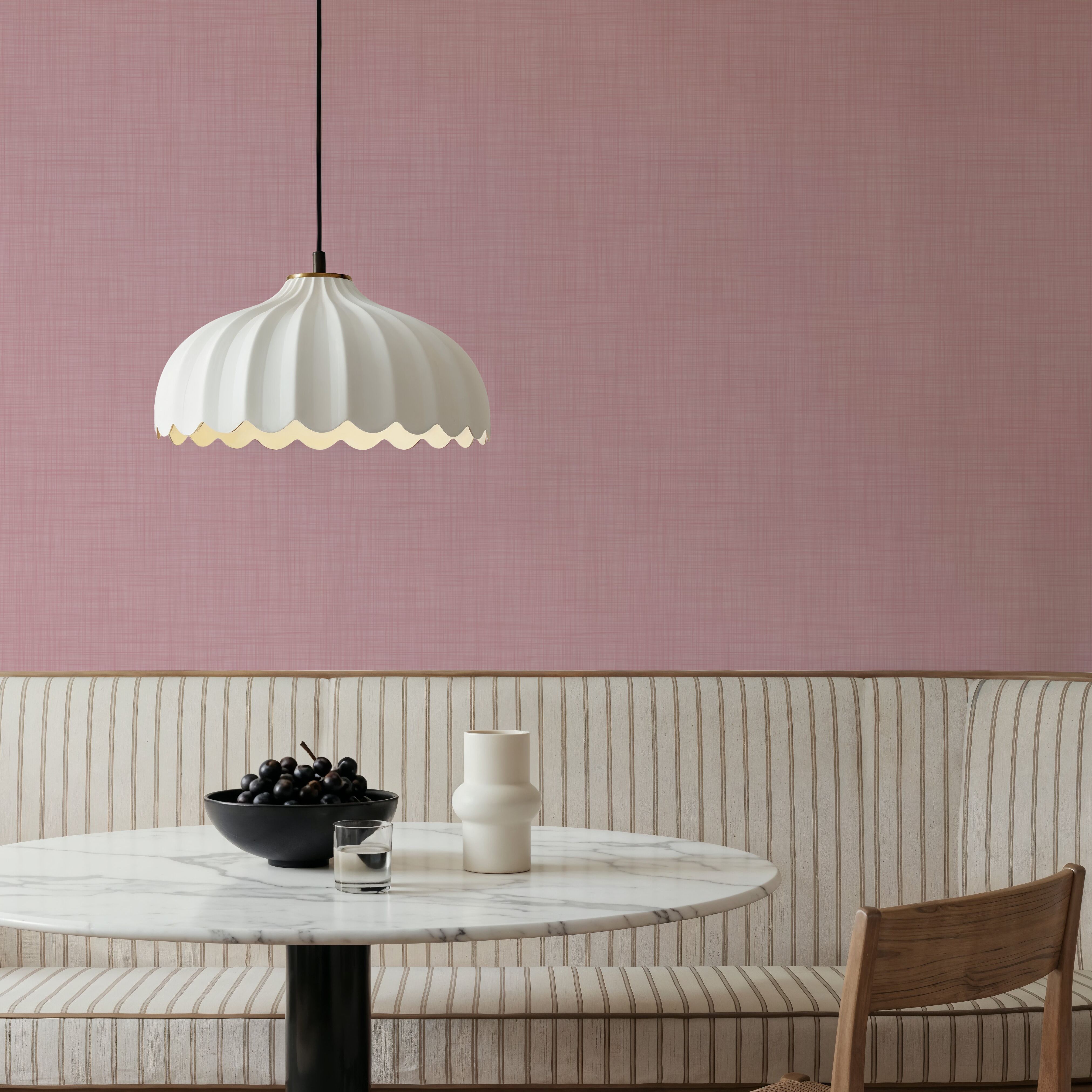 Mottled Linen Effect, Dusty Pink, Wallpaper