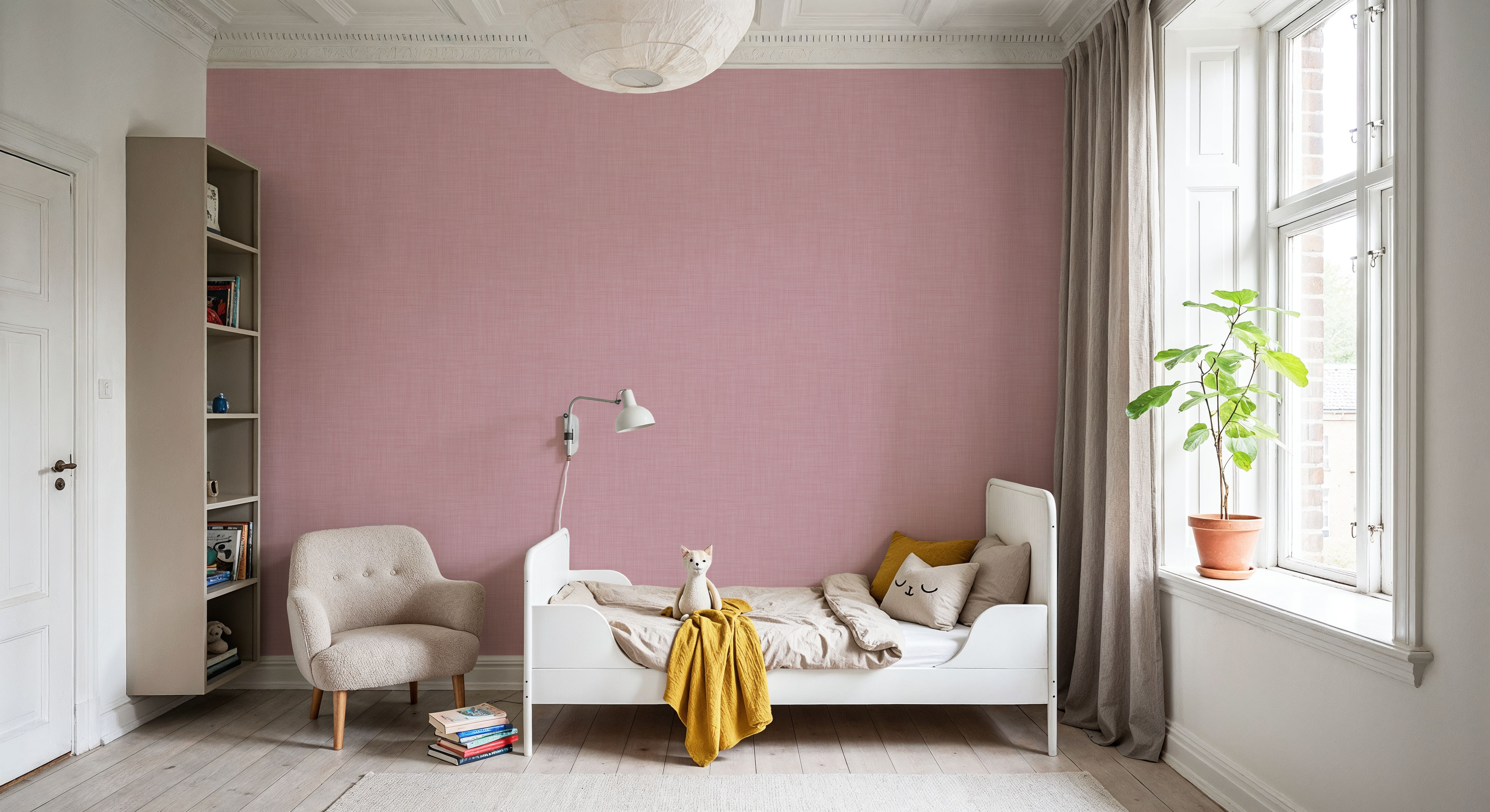 Mottled Linen Effect, Dusty Pink
