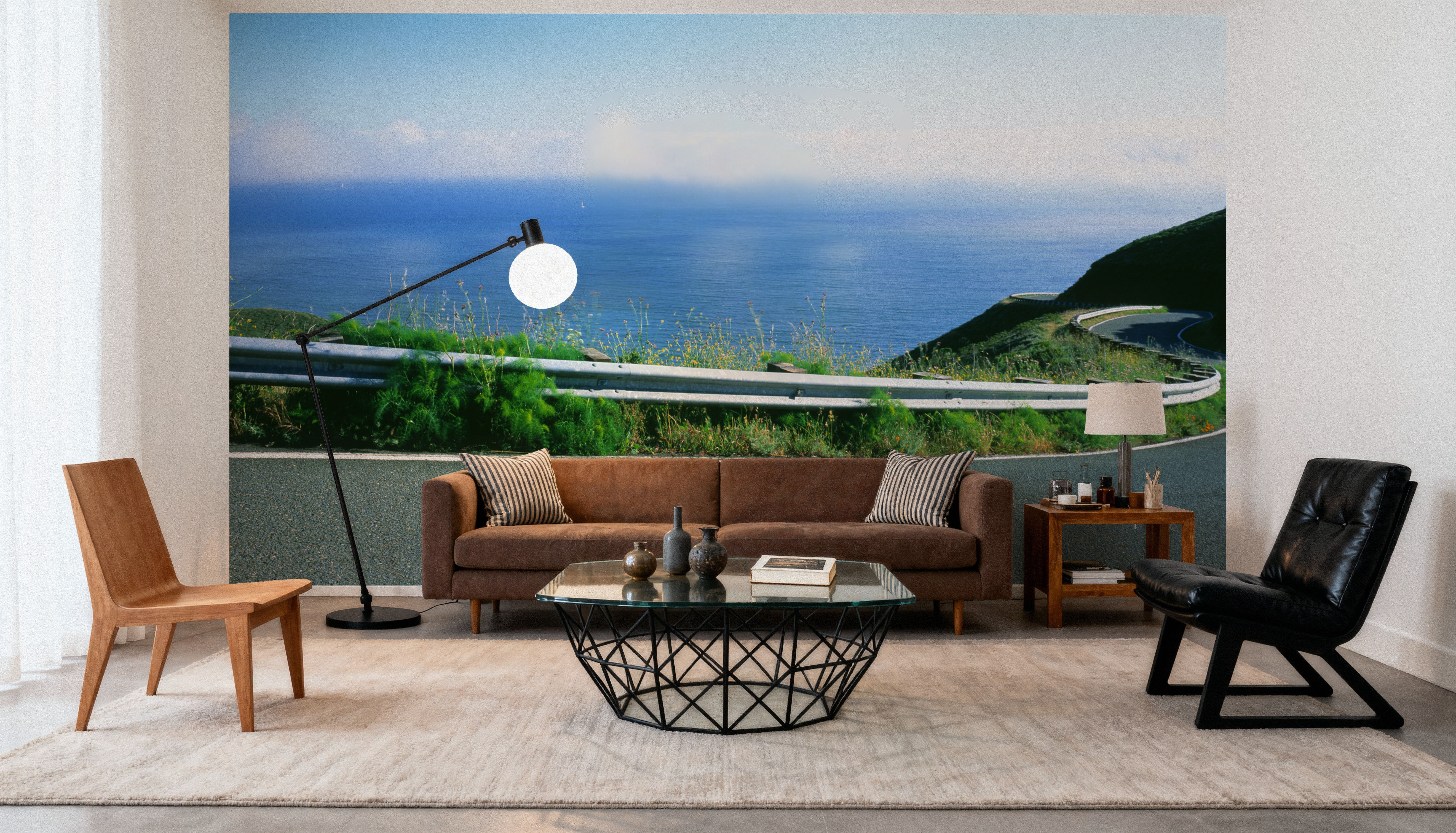 Coastal Highway Journey Blue, Tapeten