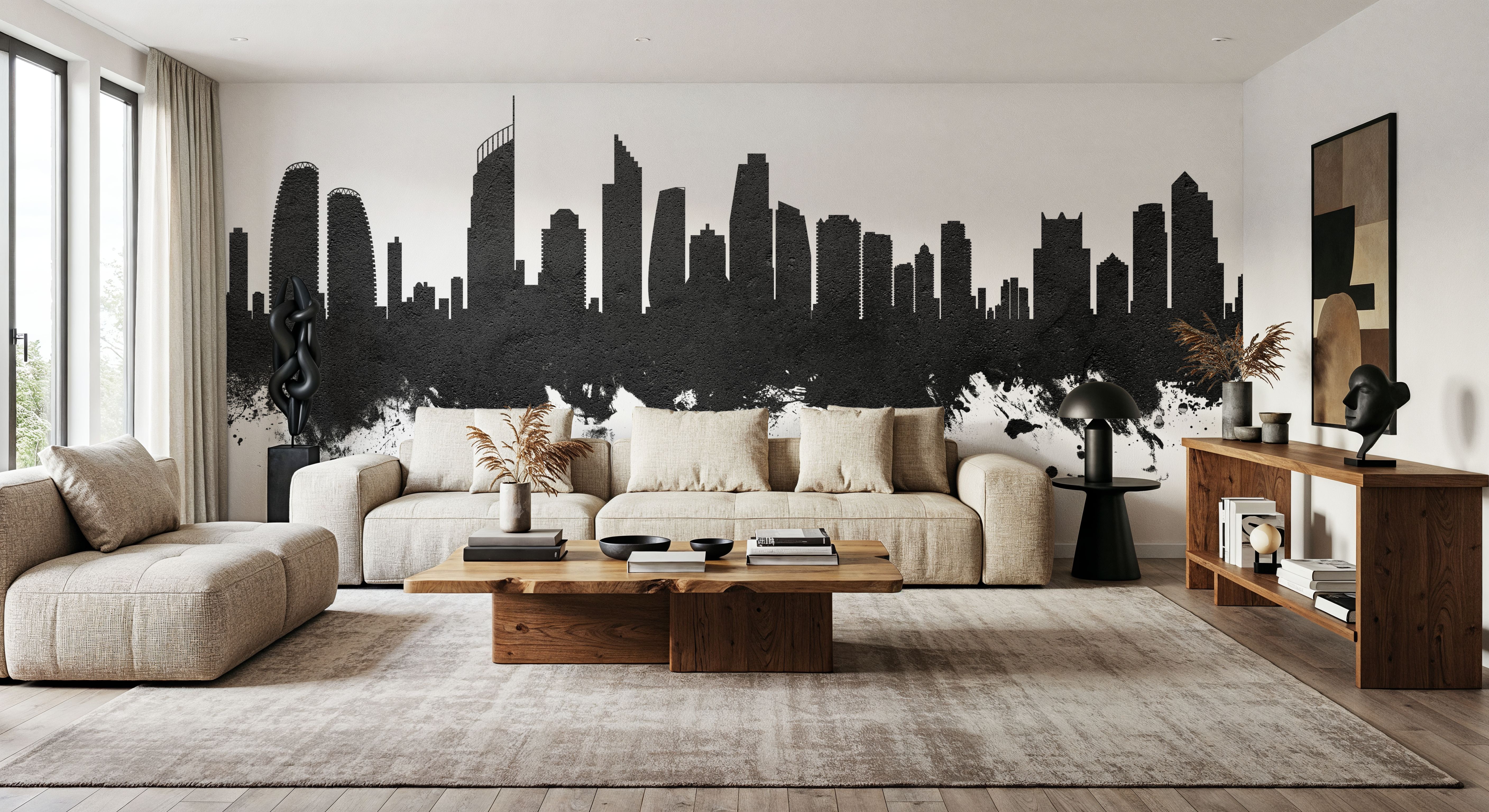 Gold Coast Australia Skyline Black & White, Wallpaper