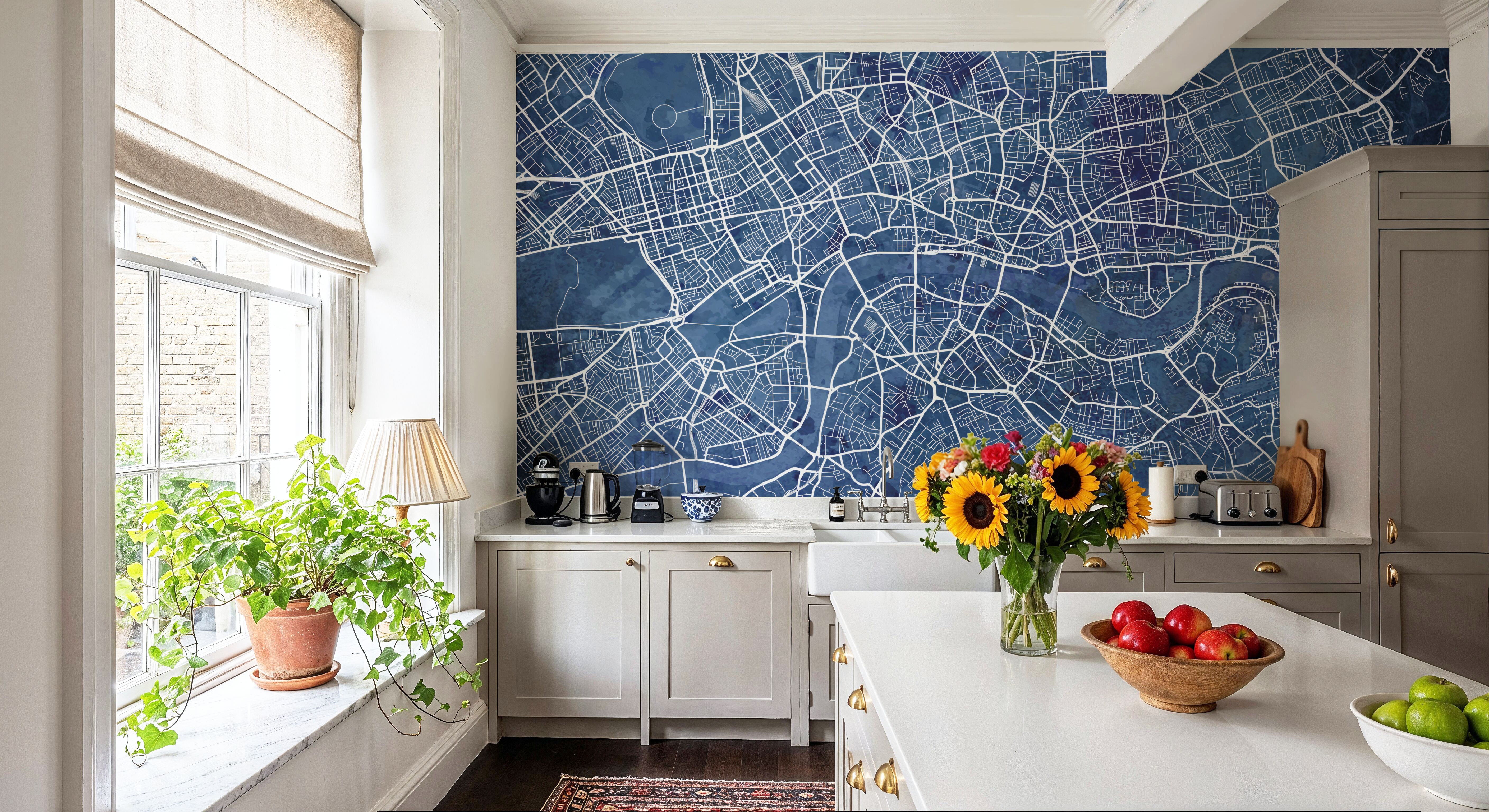 Central London Blue, Behang