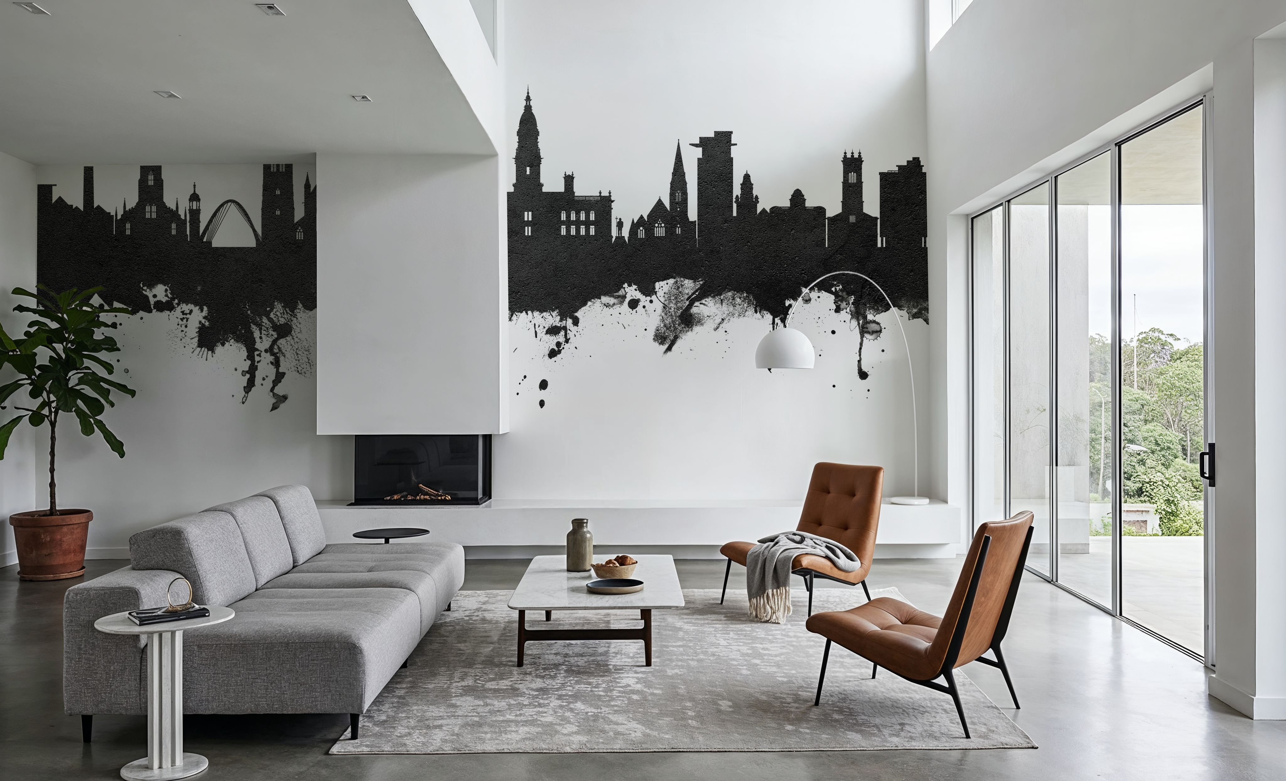 Bolton England Skyline Black & White