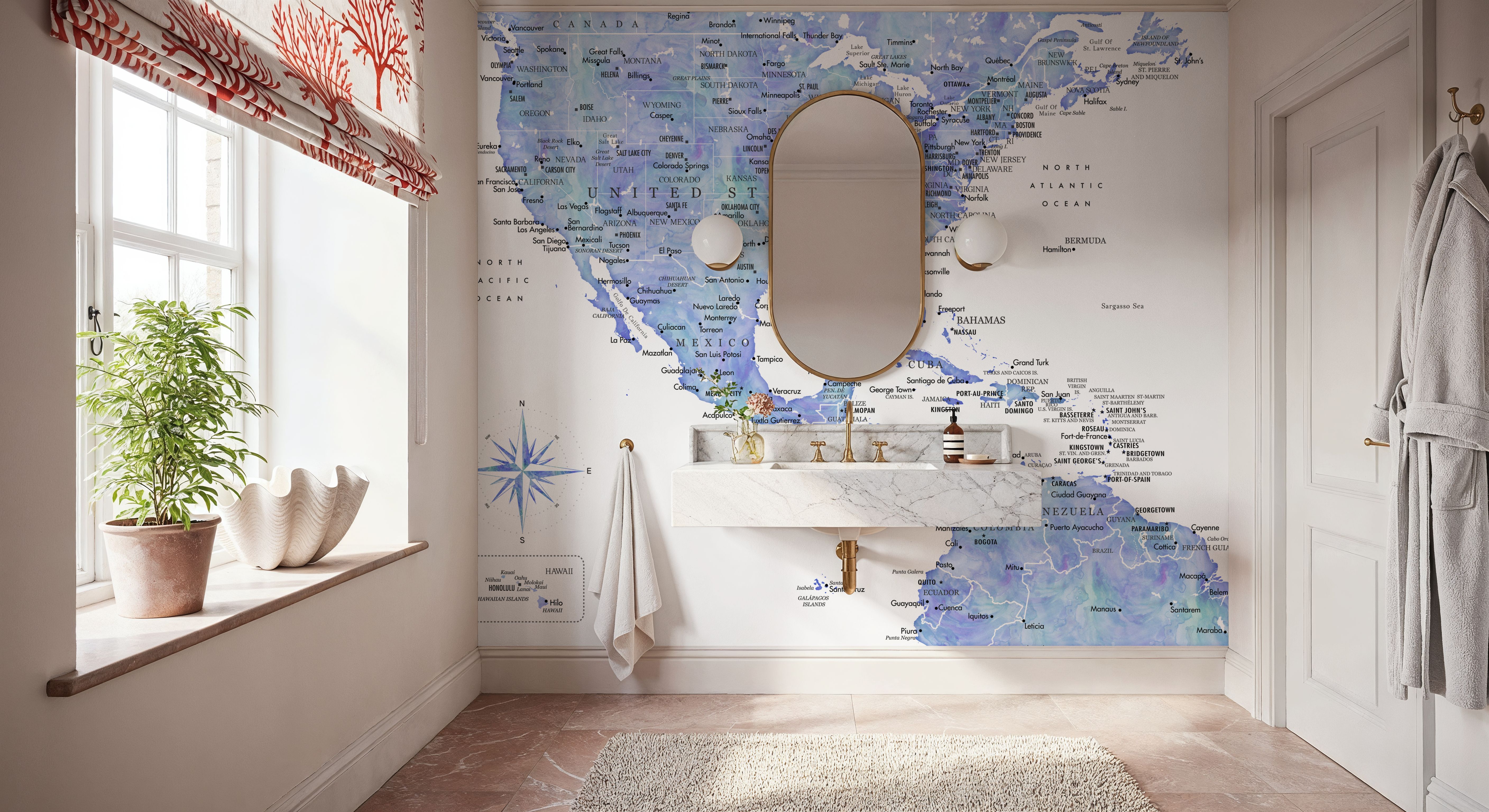 US Mexico Caribbean Map - Isidora