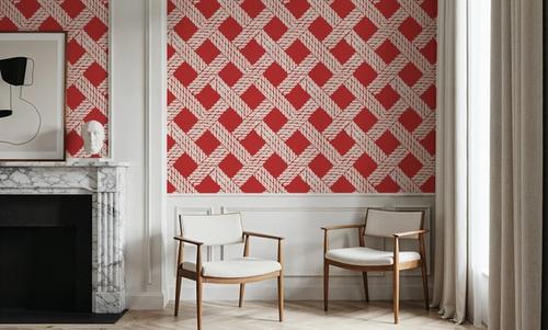 Seafood Shanty White On Red I