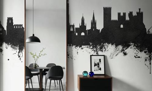 Warwick England Skyline Black & White