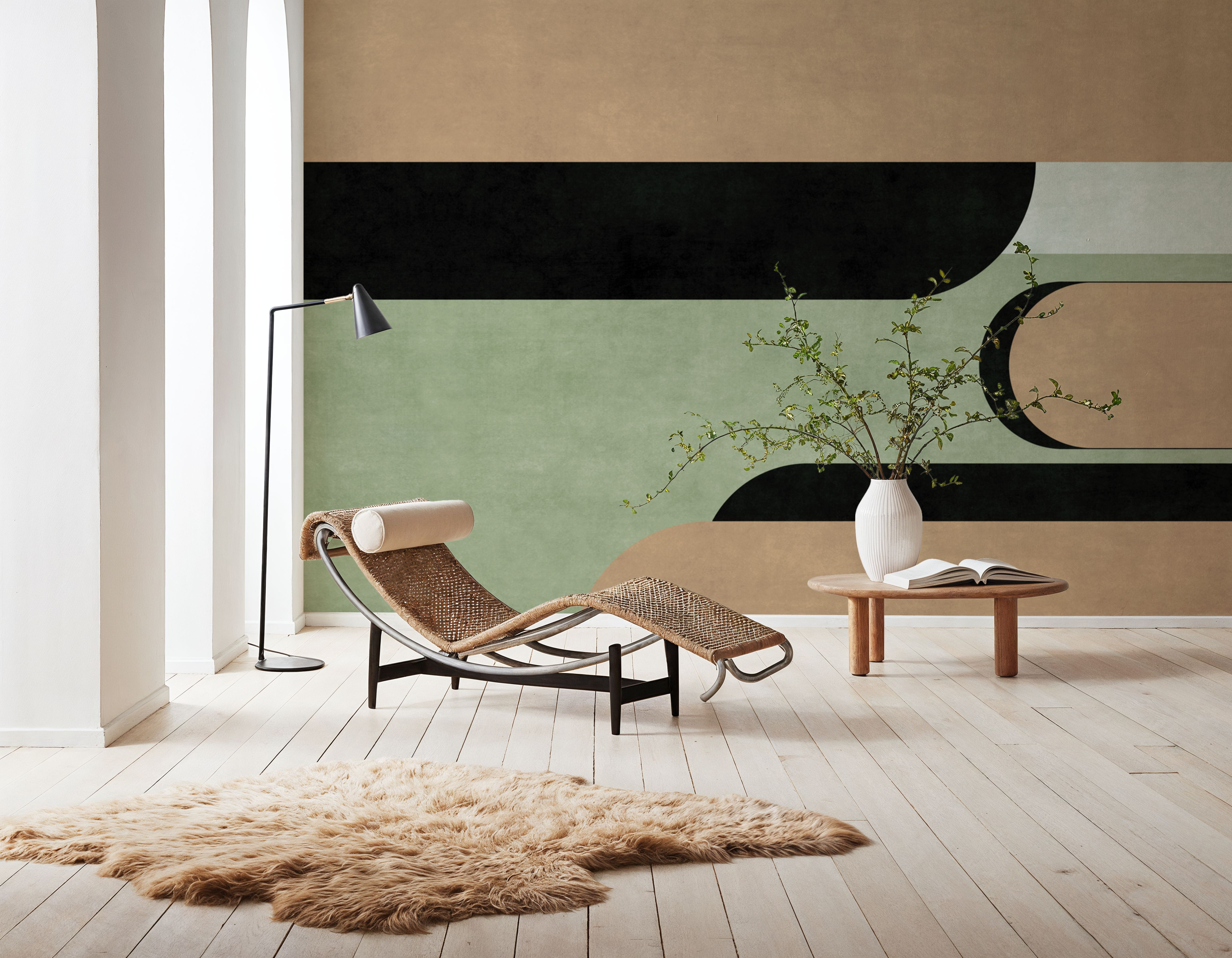 Modern Elements, Beige & Green