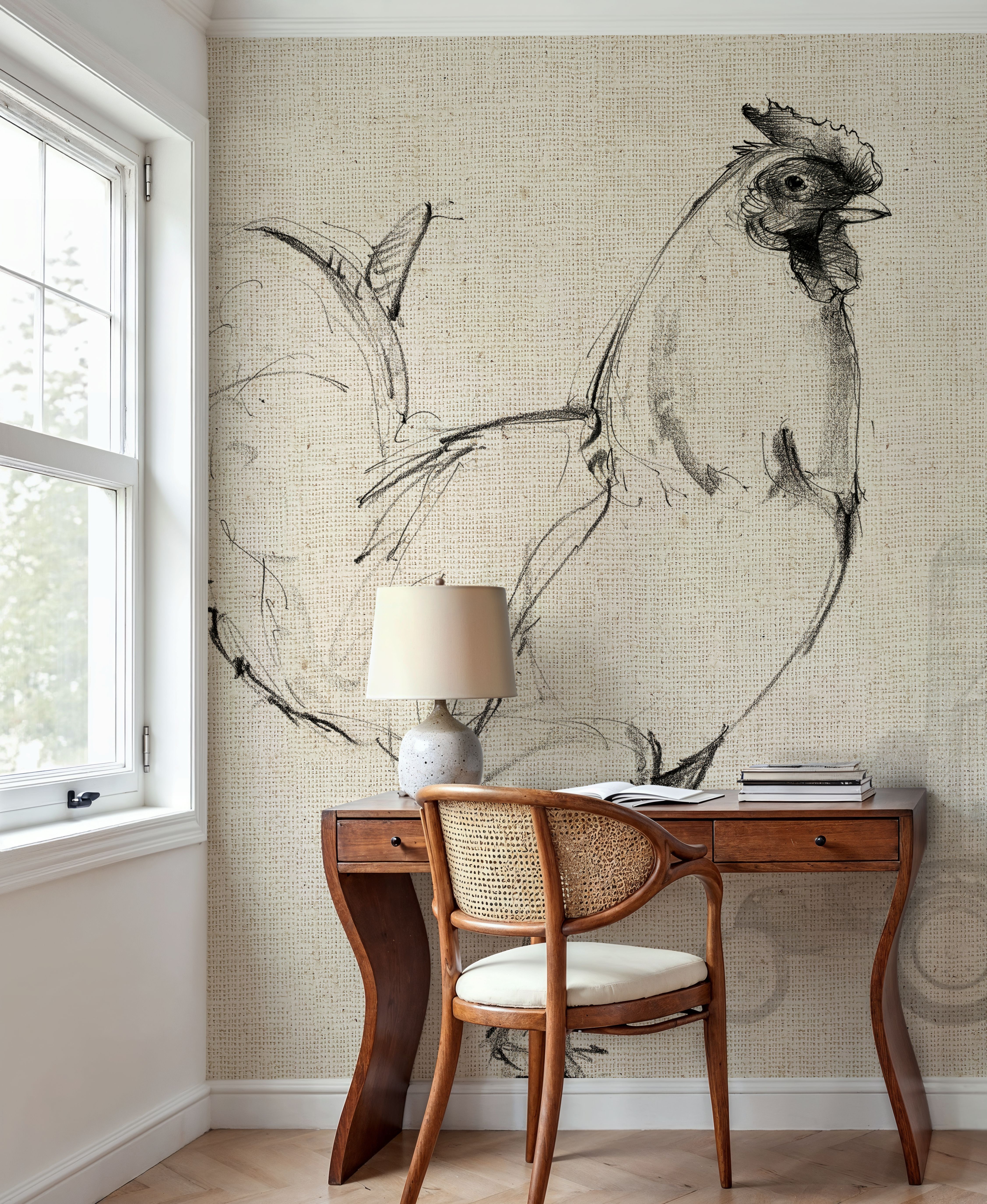 Life at Home I on Burlap