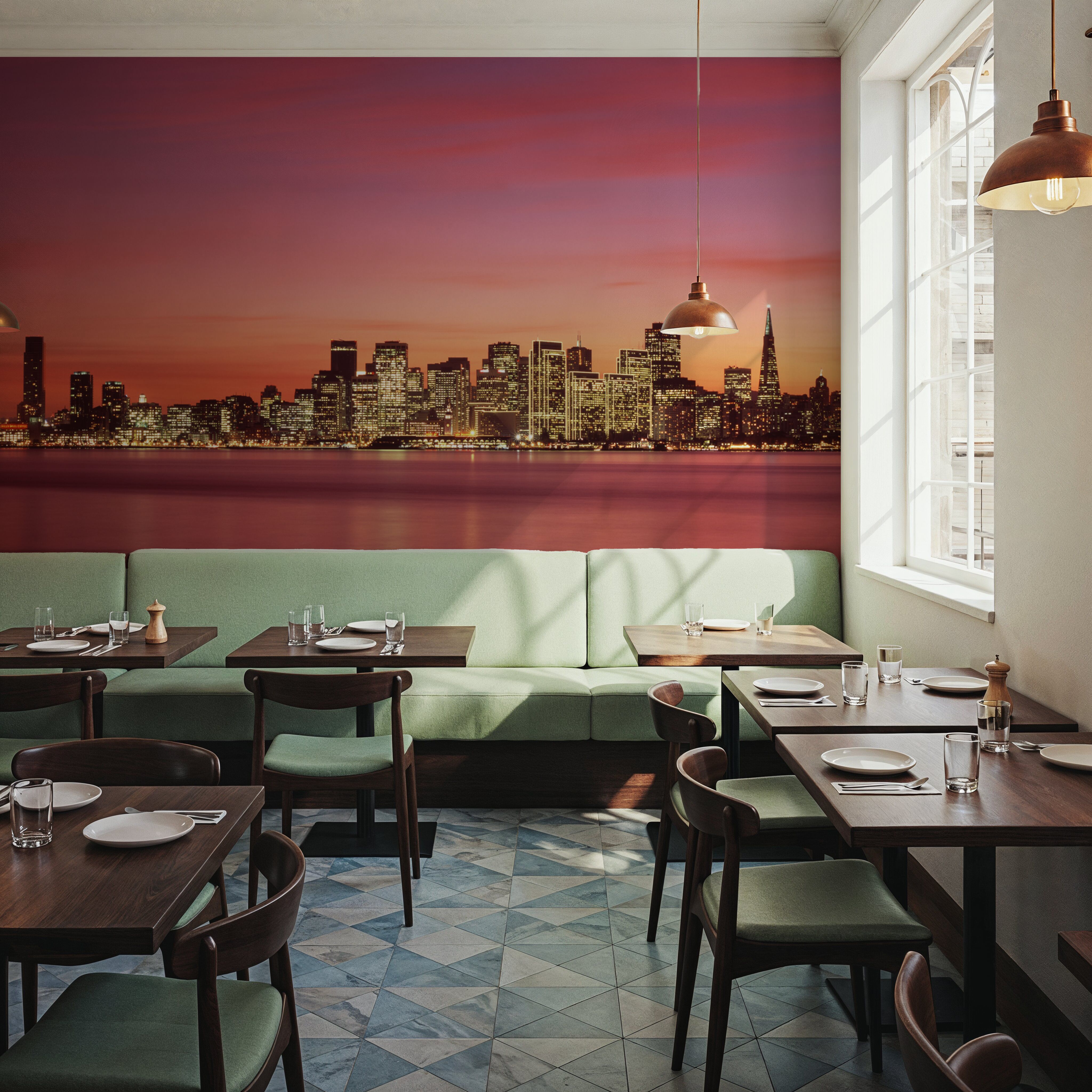 Red Gradient Twilight Metropolis