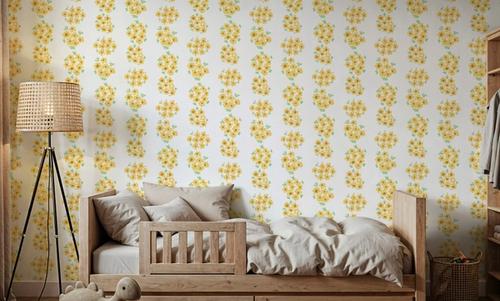 Ditsy Floral Clusters, White