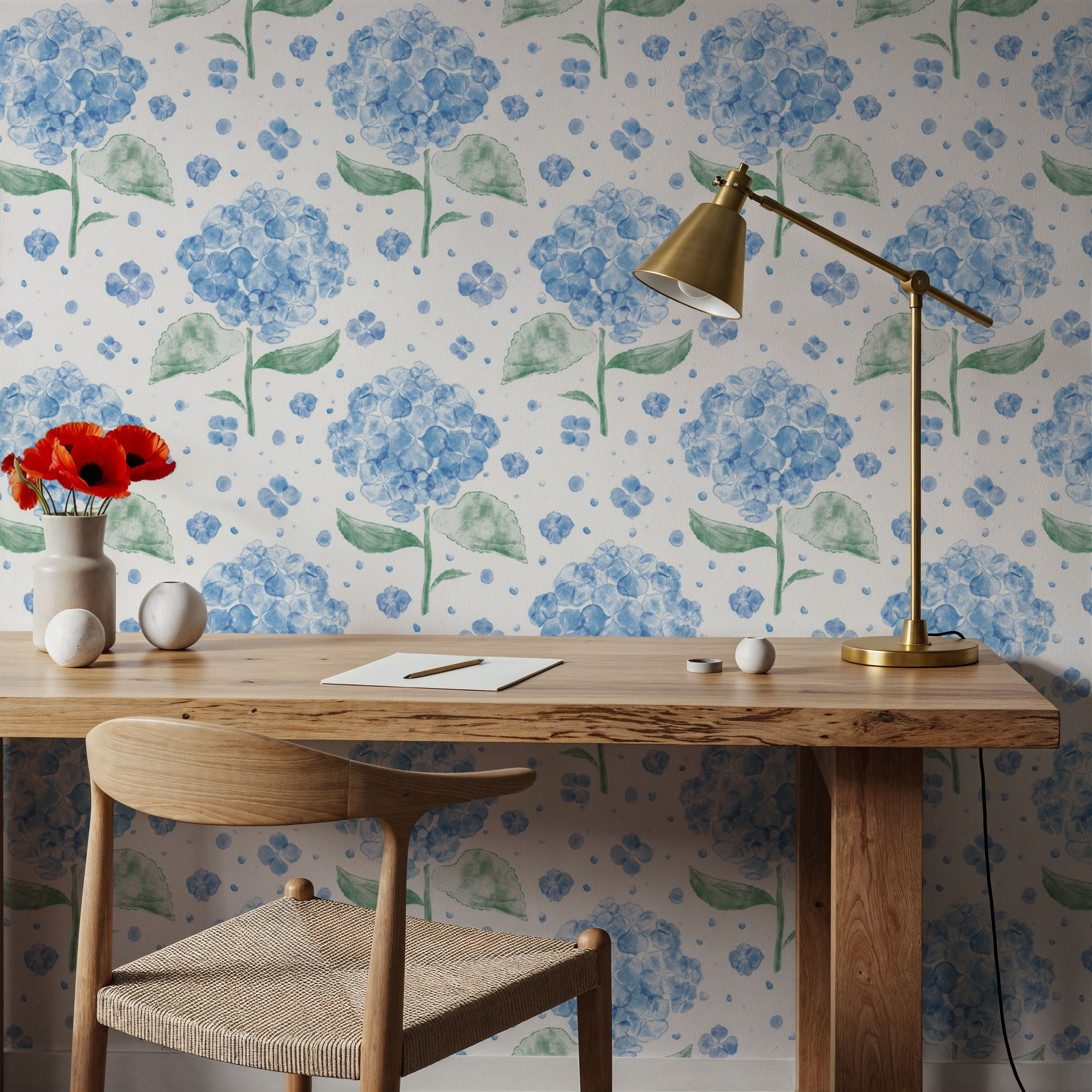 Hydrangea in The Air, Blue