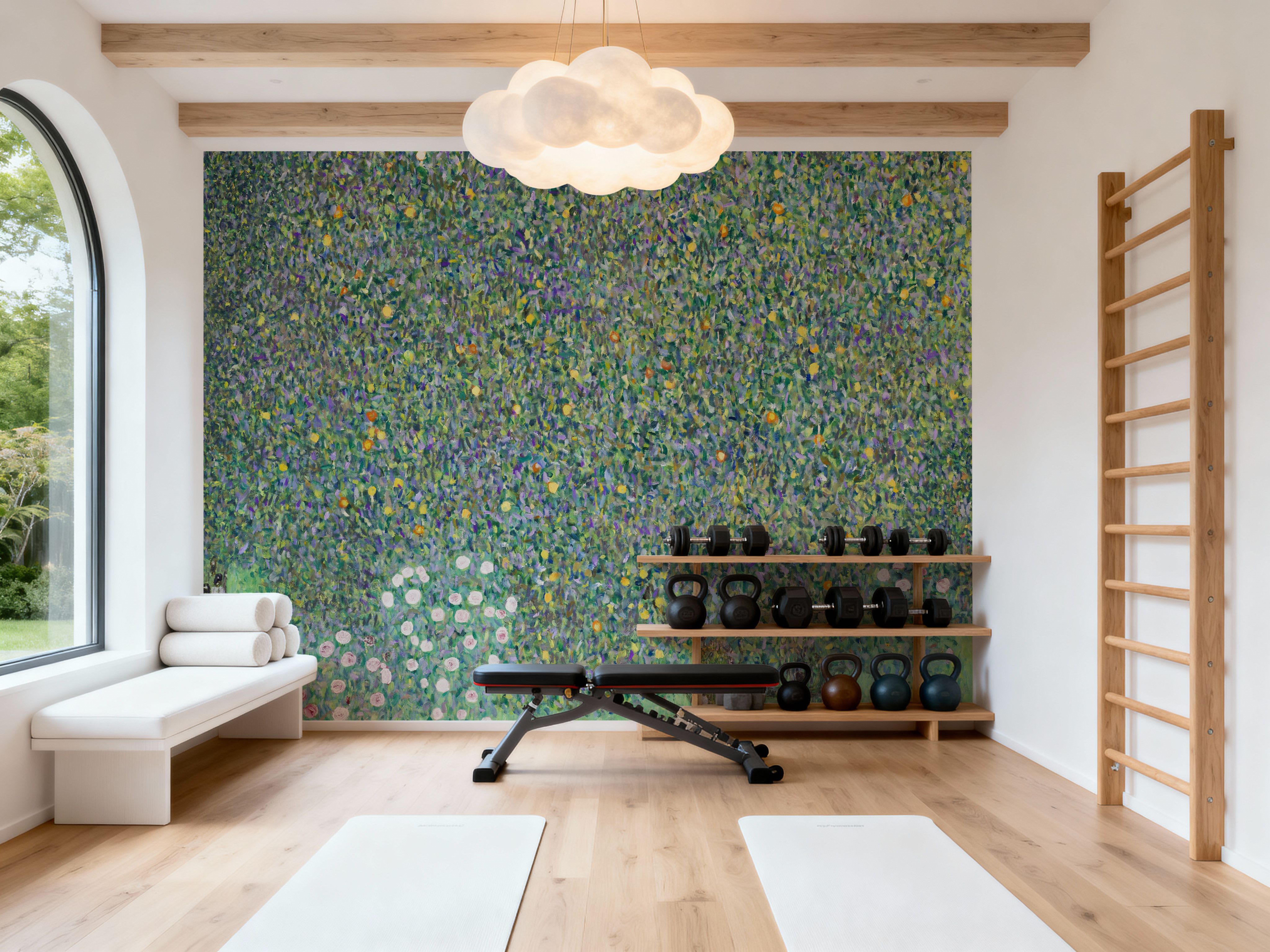 Rosebushes under the Trees