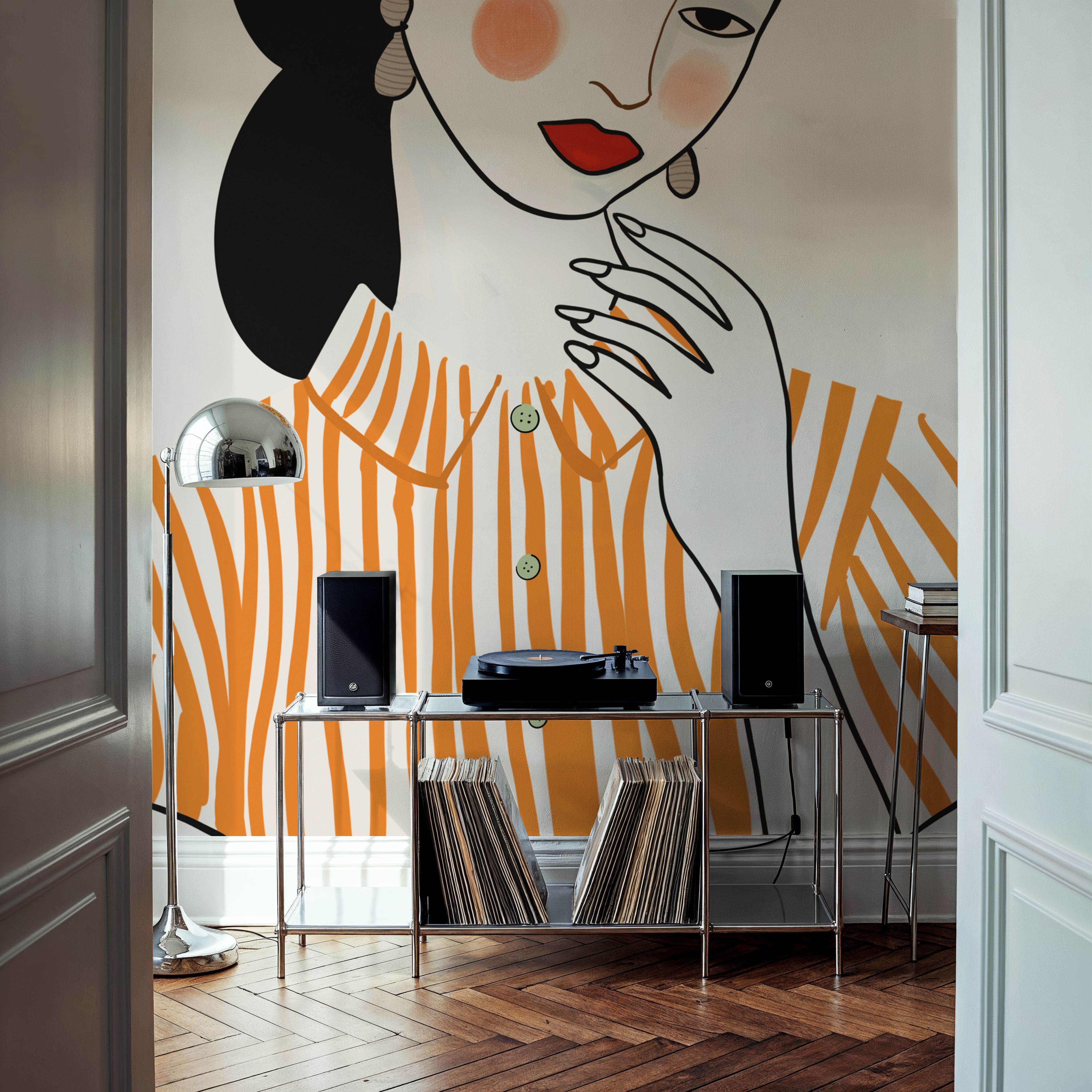 Woman in Striped Blouse II