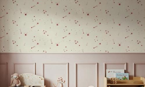 Stardust, Burgundy on Cream