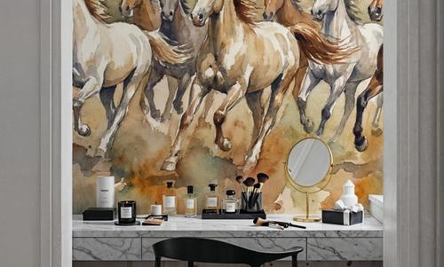 Wild Horses II - Watercolor Spirit Animals Series