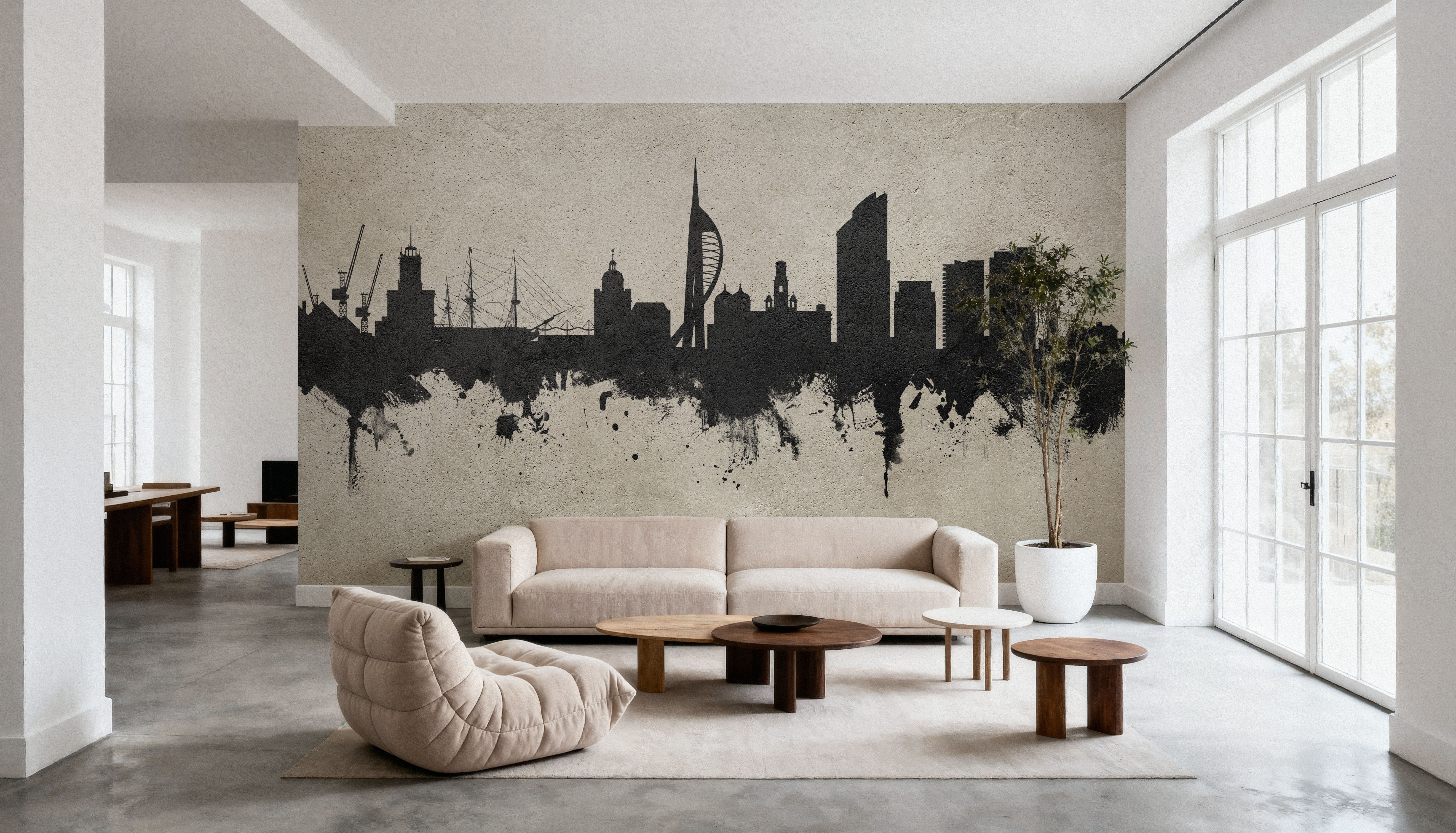 Portsmouth England Skyline Concrete