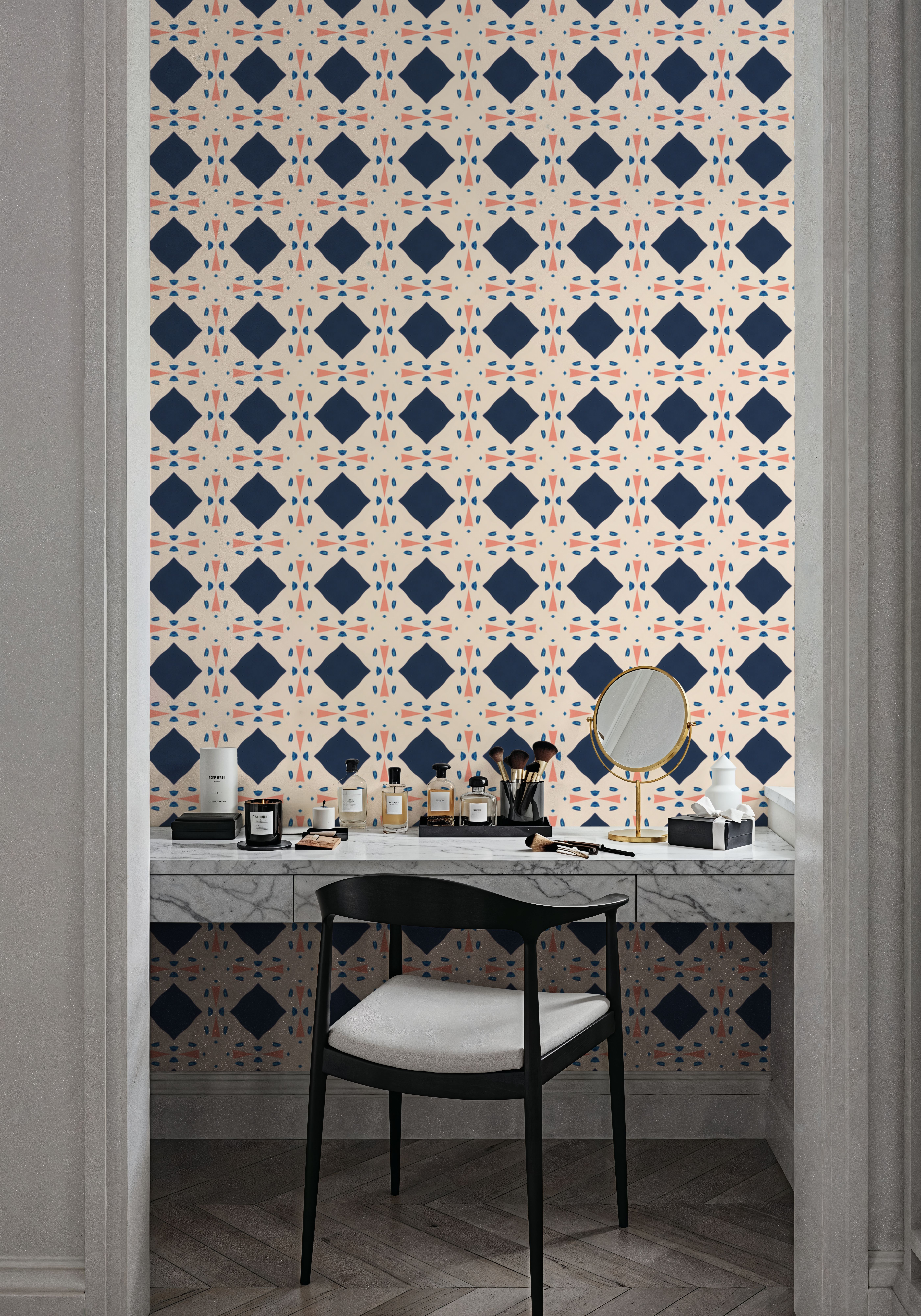 Kaleidoscope Blue And Coral