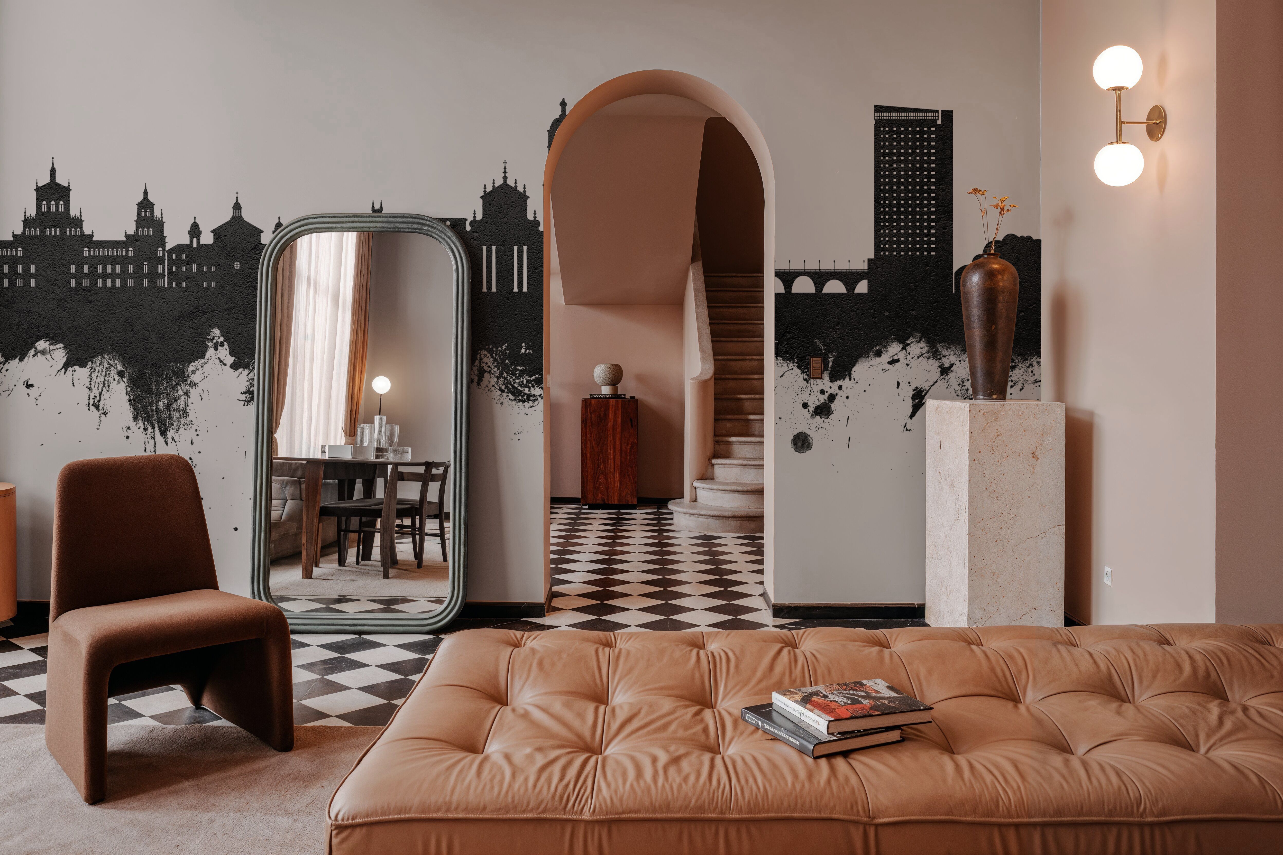 Valladolid Spain Skyline Black & White