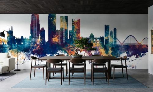 Dhaka Bangladesh Skyline Blue & Bronze