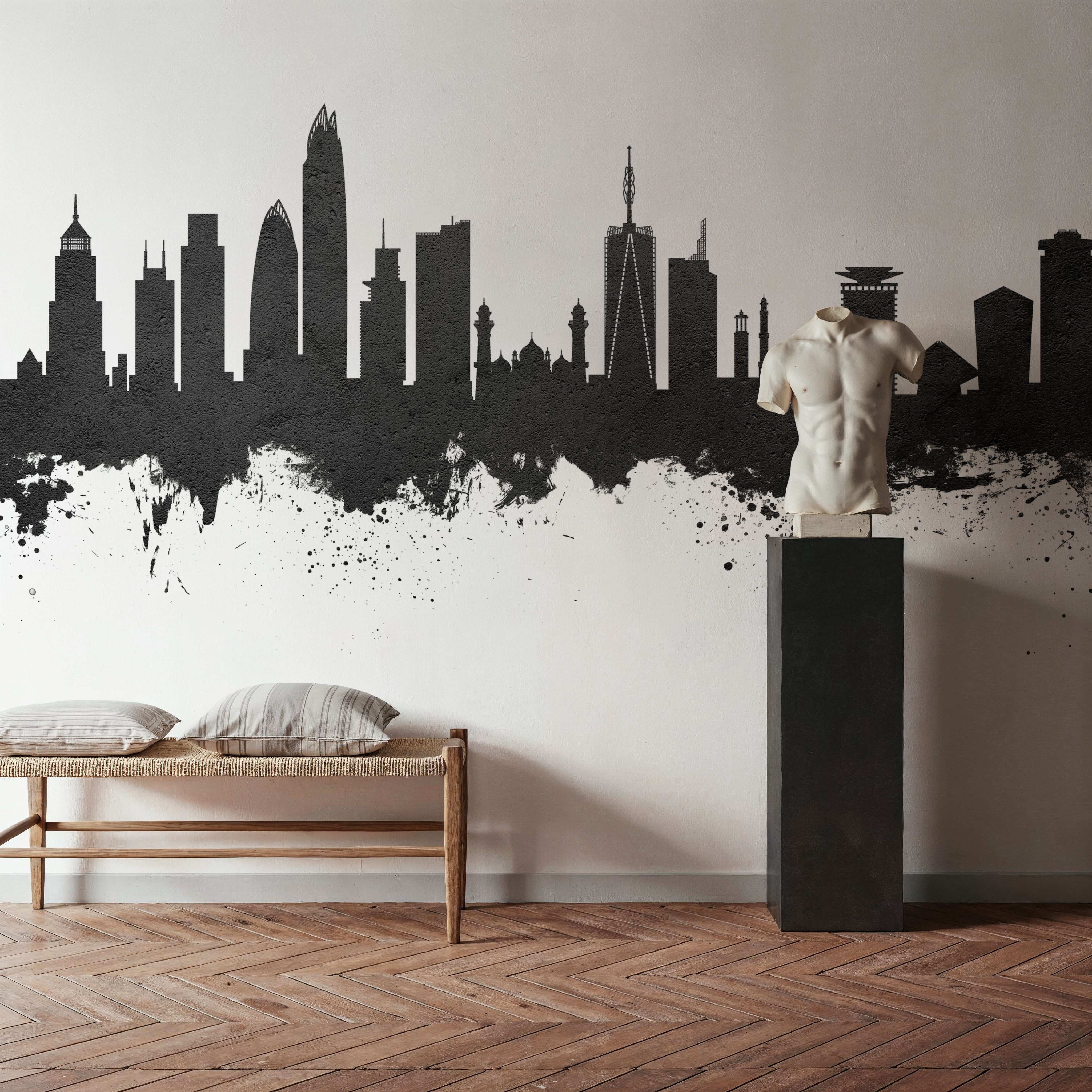 Nairobi Kenya Skyline Black & White