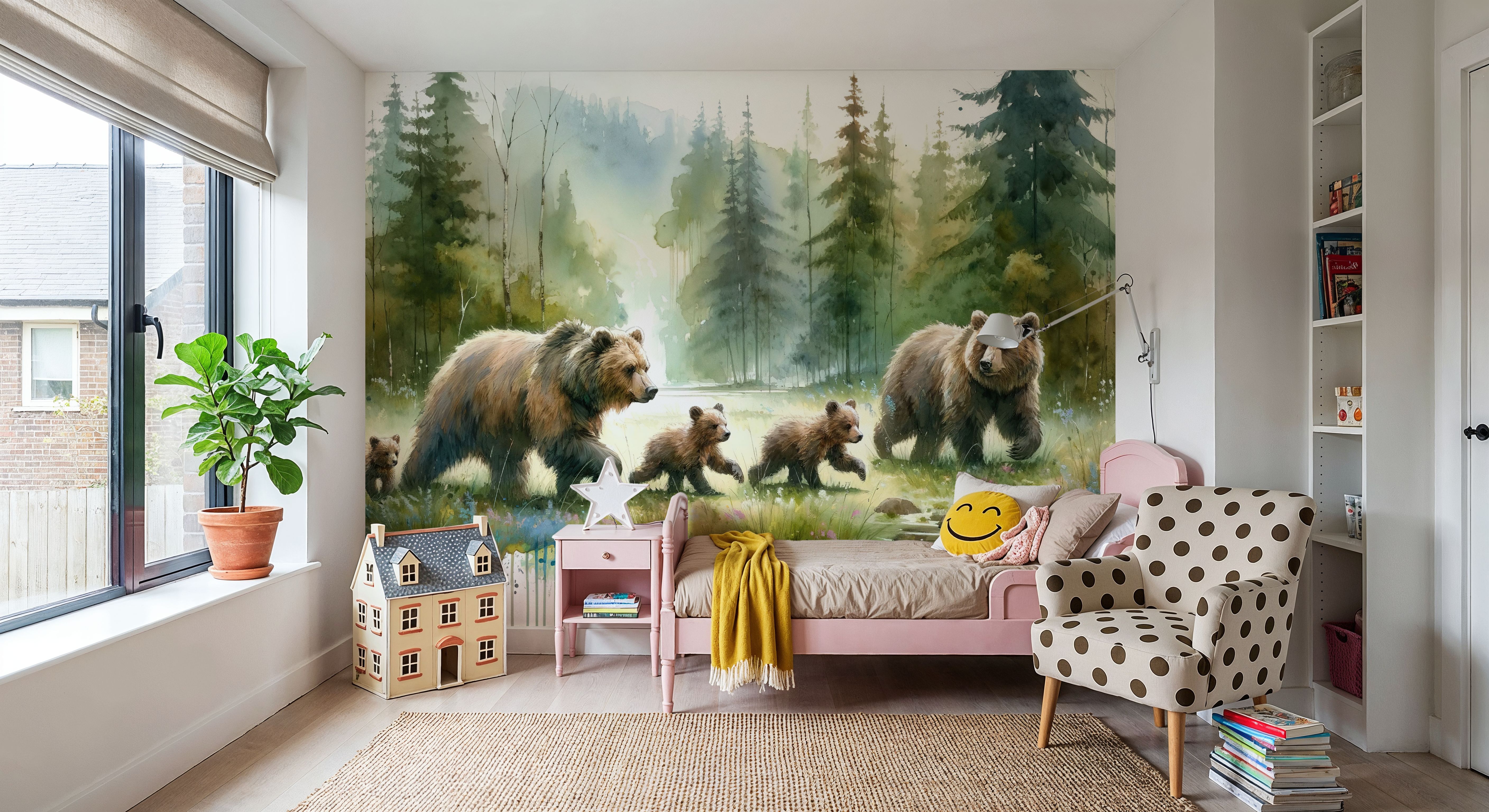 Watercolor Bear Family