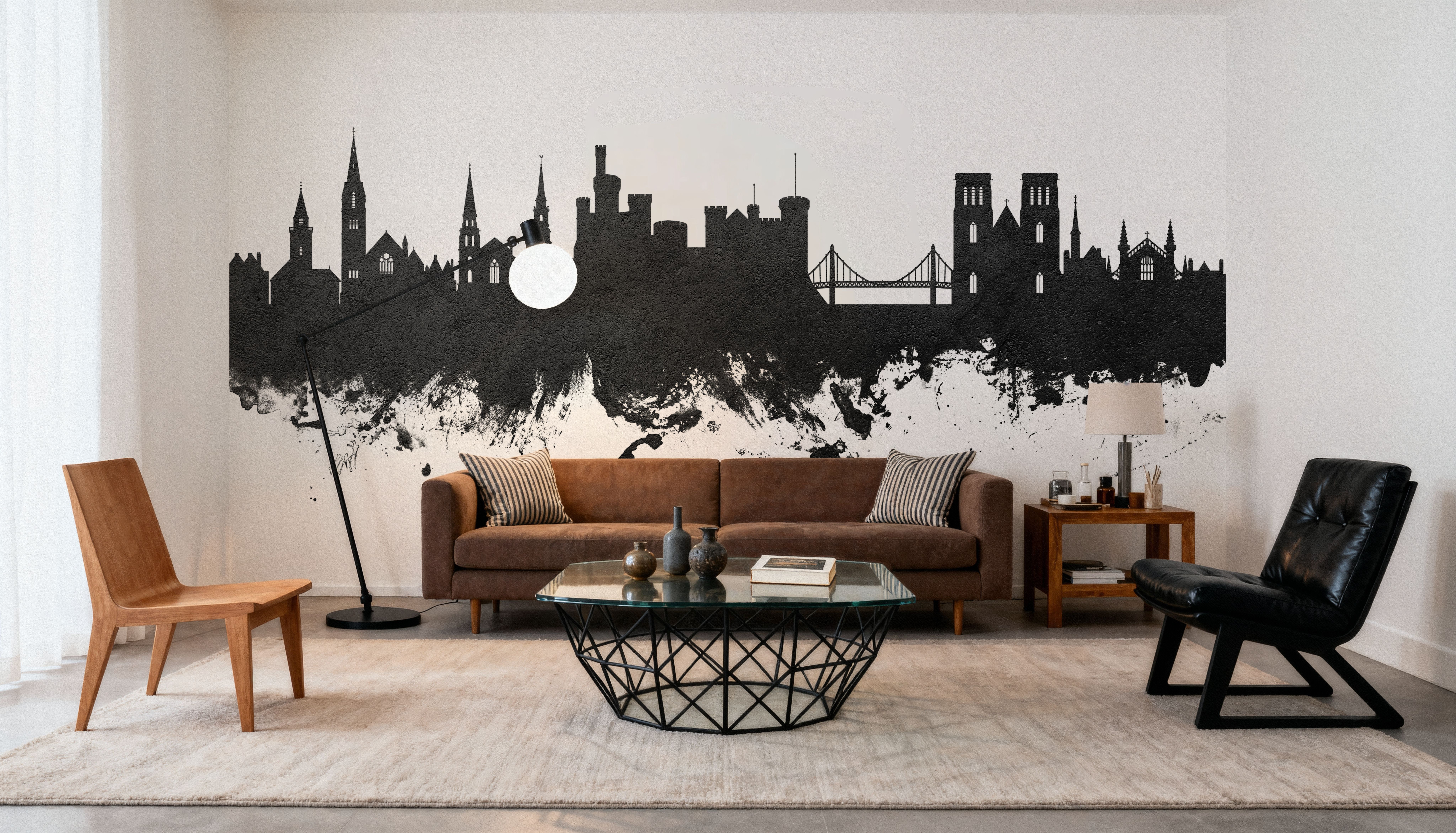 Inverness Scotland Skyline Black & White