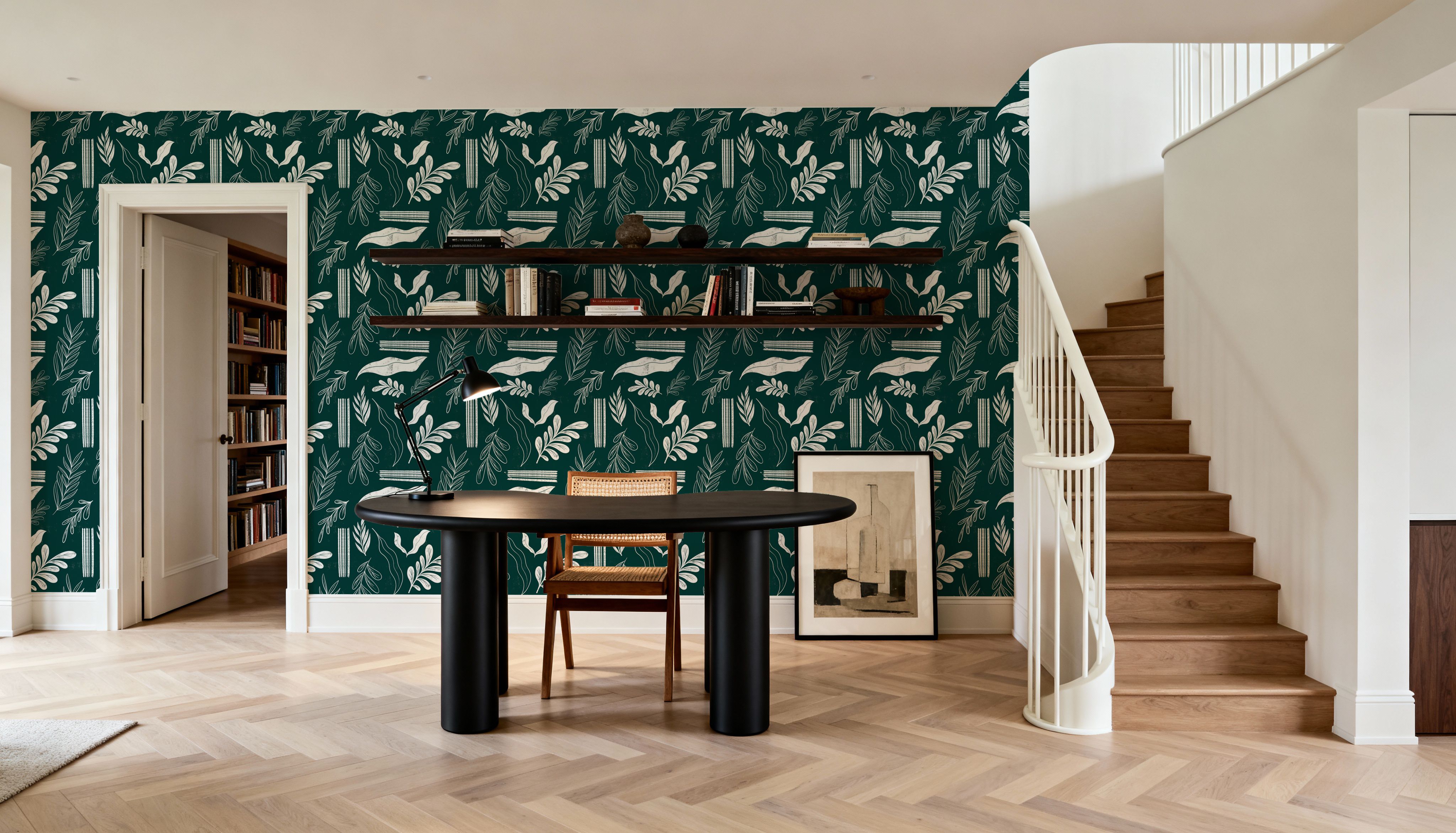 Autumn Leaves Dark Green