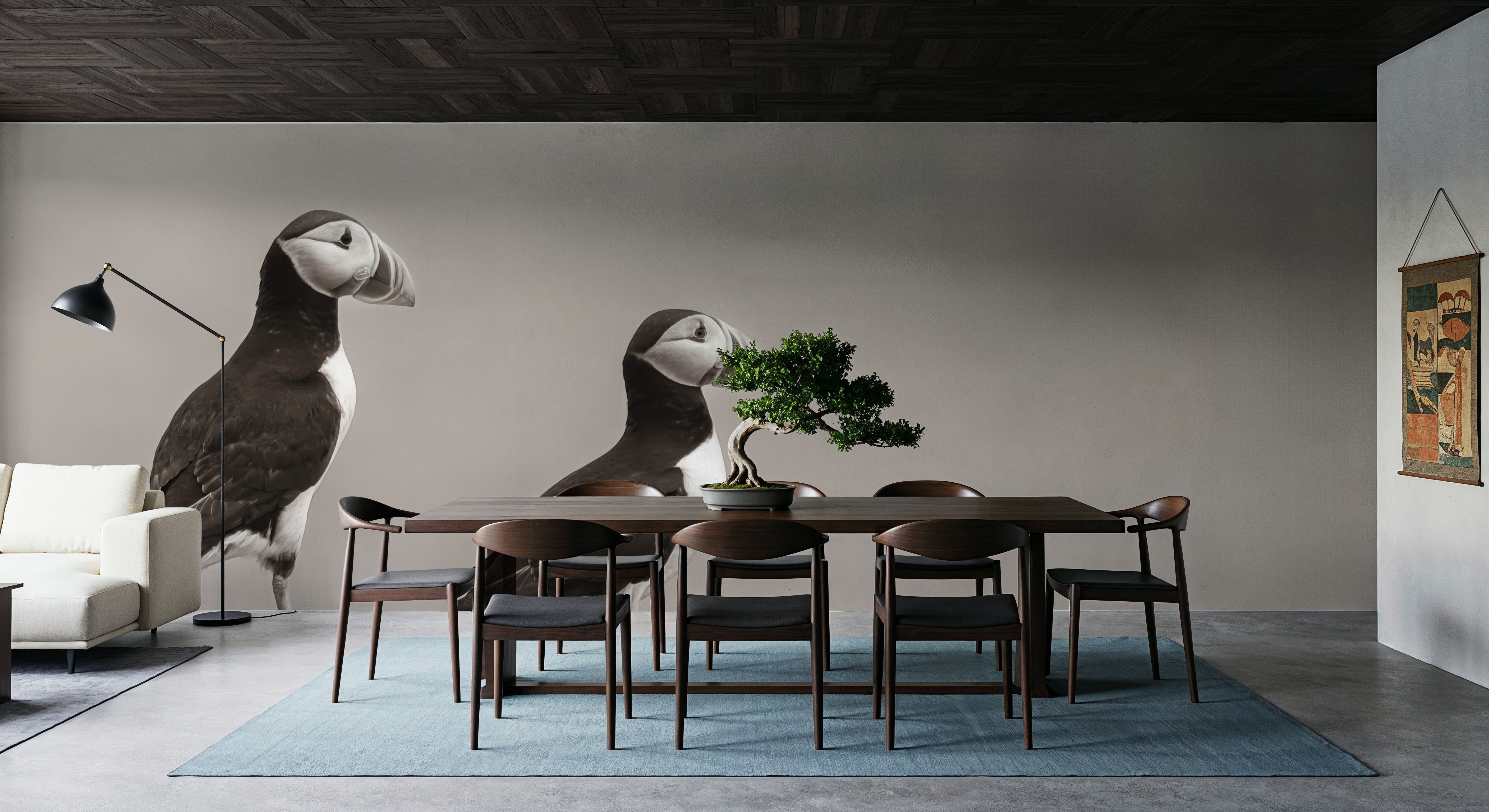 Atlantic Puffin Pair Sepia