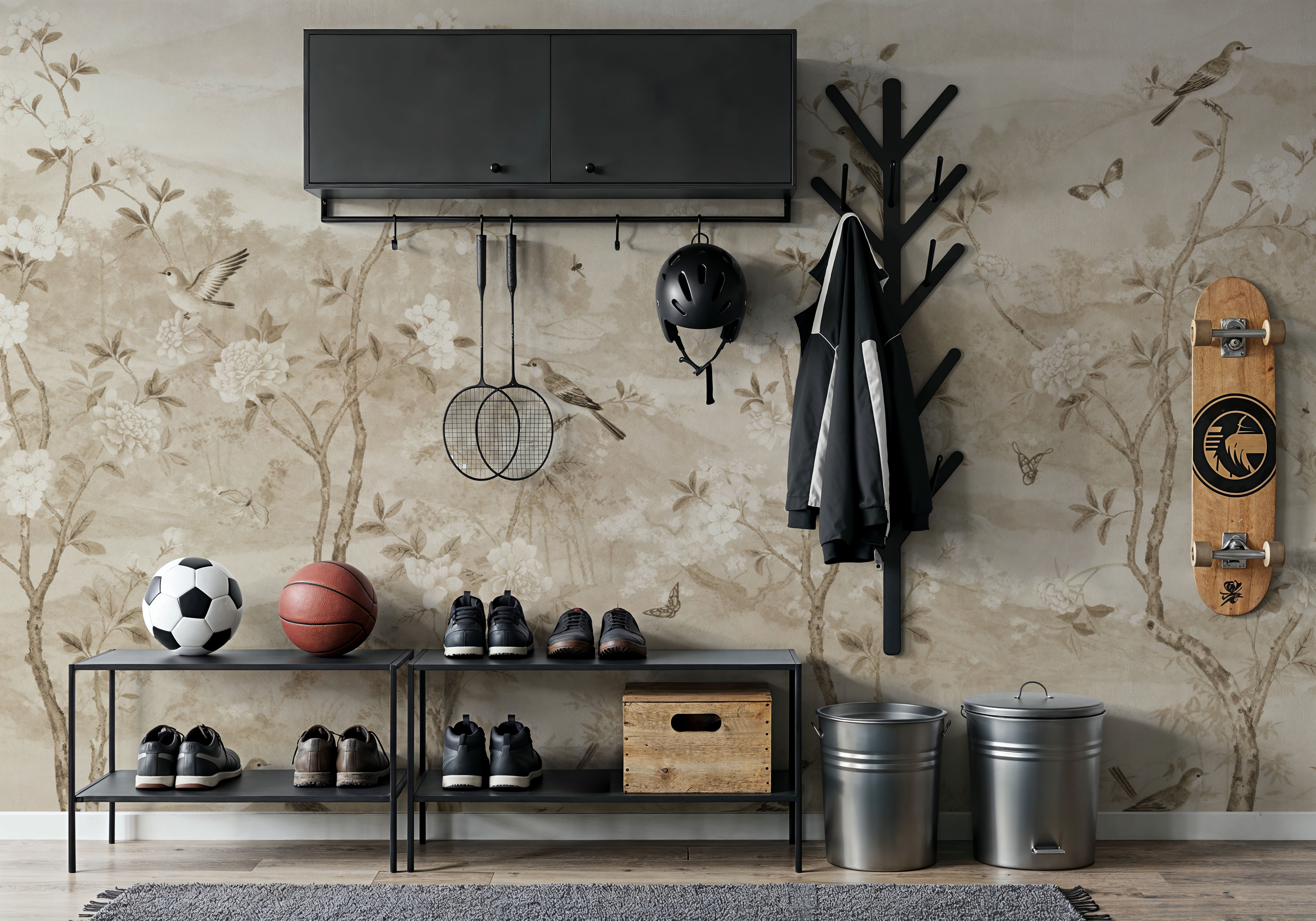 Peony Tree Landscape, Beige