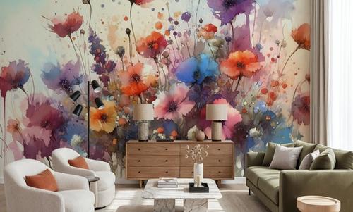 Vibrant Meadow of Wildflowers in Bloom