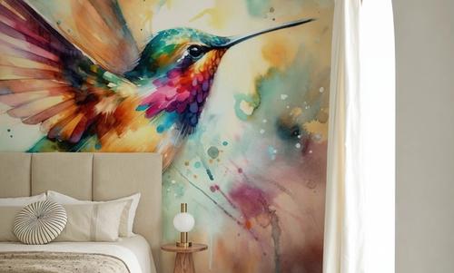 Iridescent Hummingbird Mid Flight