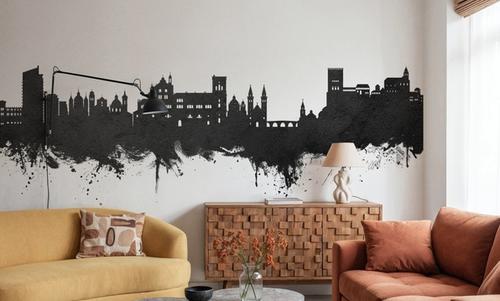 Granada Spain Skyline Black & White