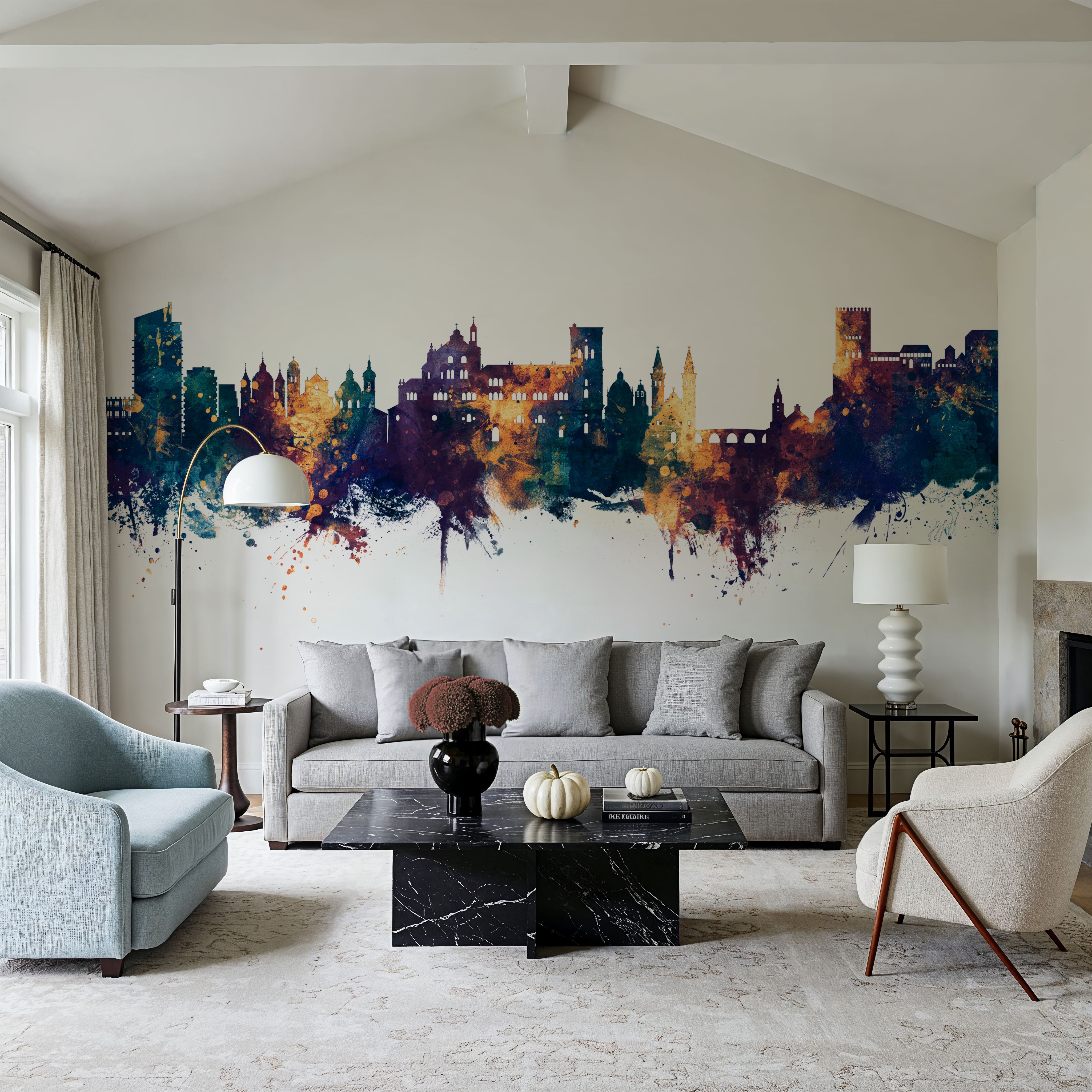 Granada Spain Skyline Blue & Bronze