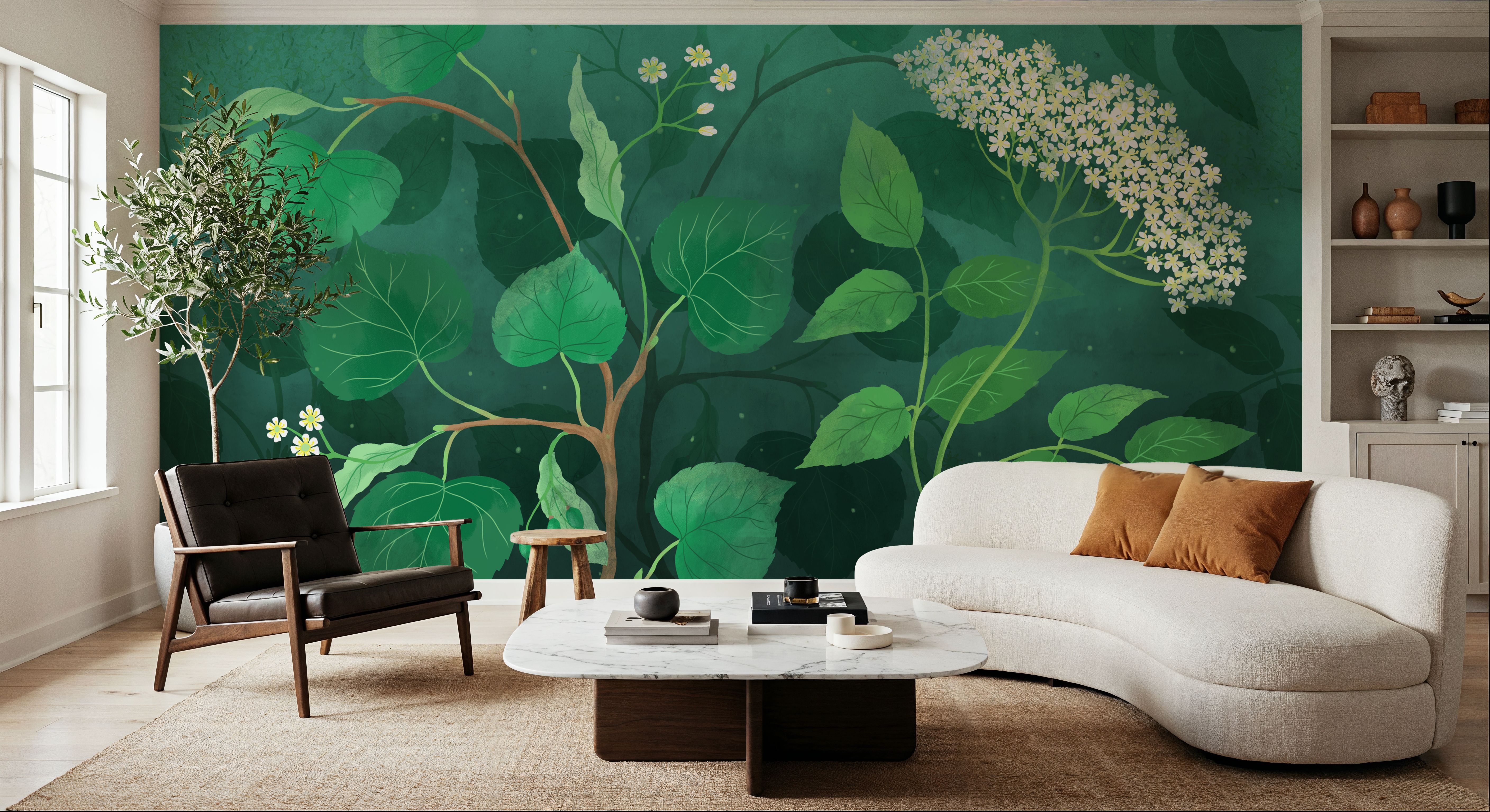 Linden & Elderberry, Behang