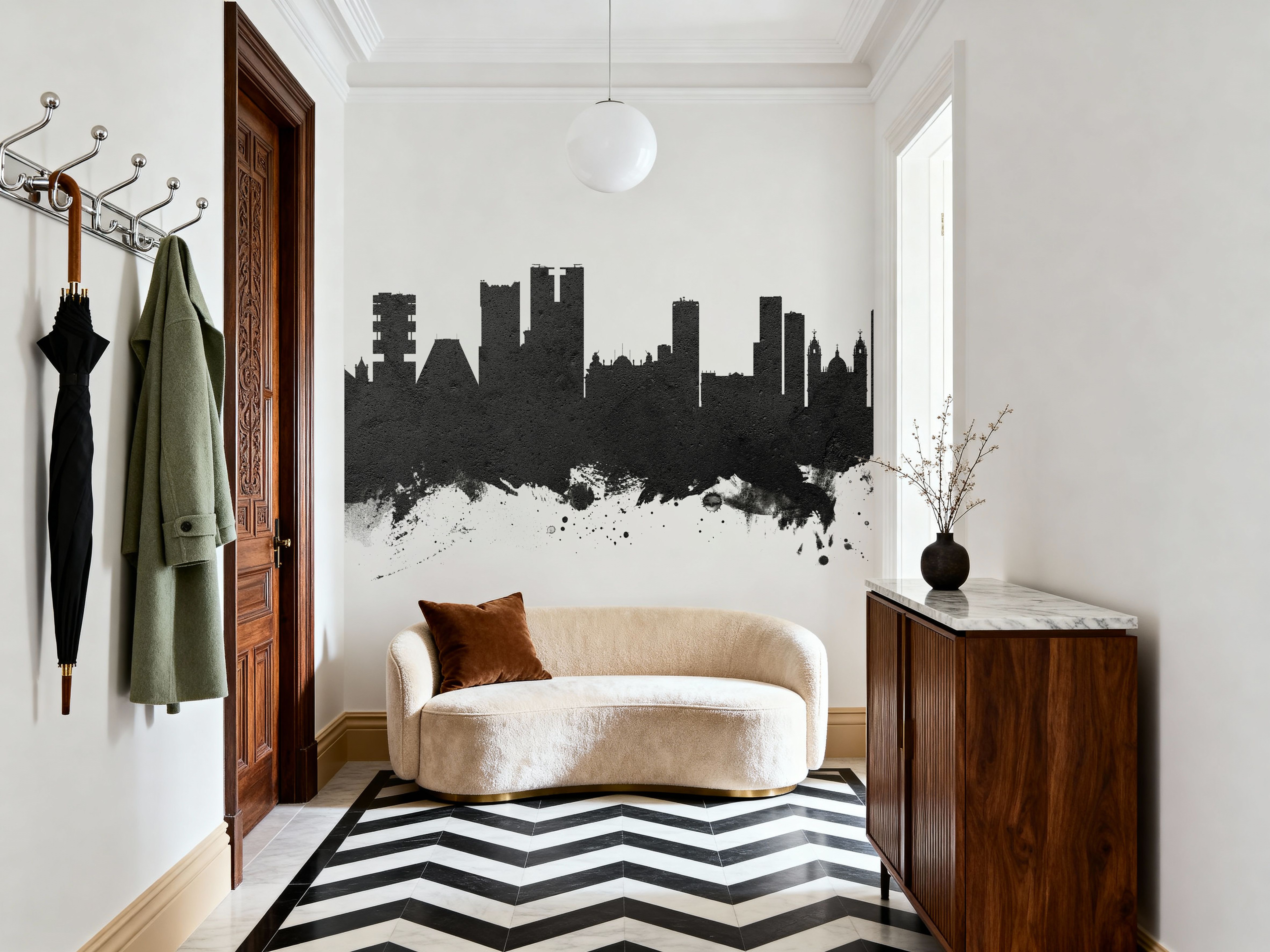 Rio de Janeiro Brazil Skyline Black & White