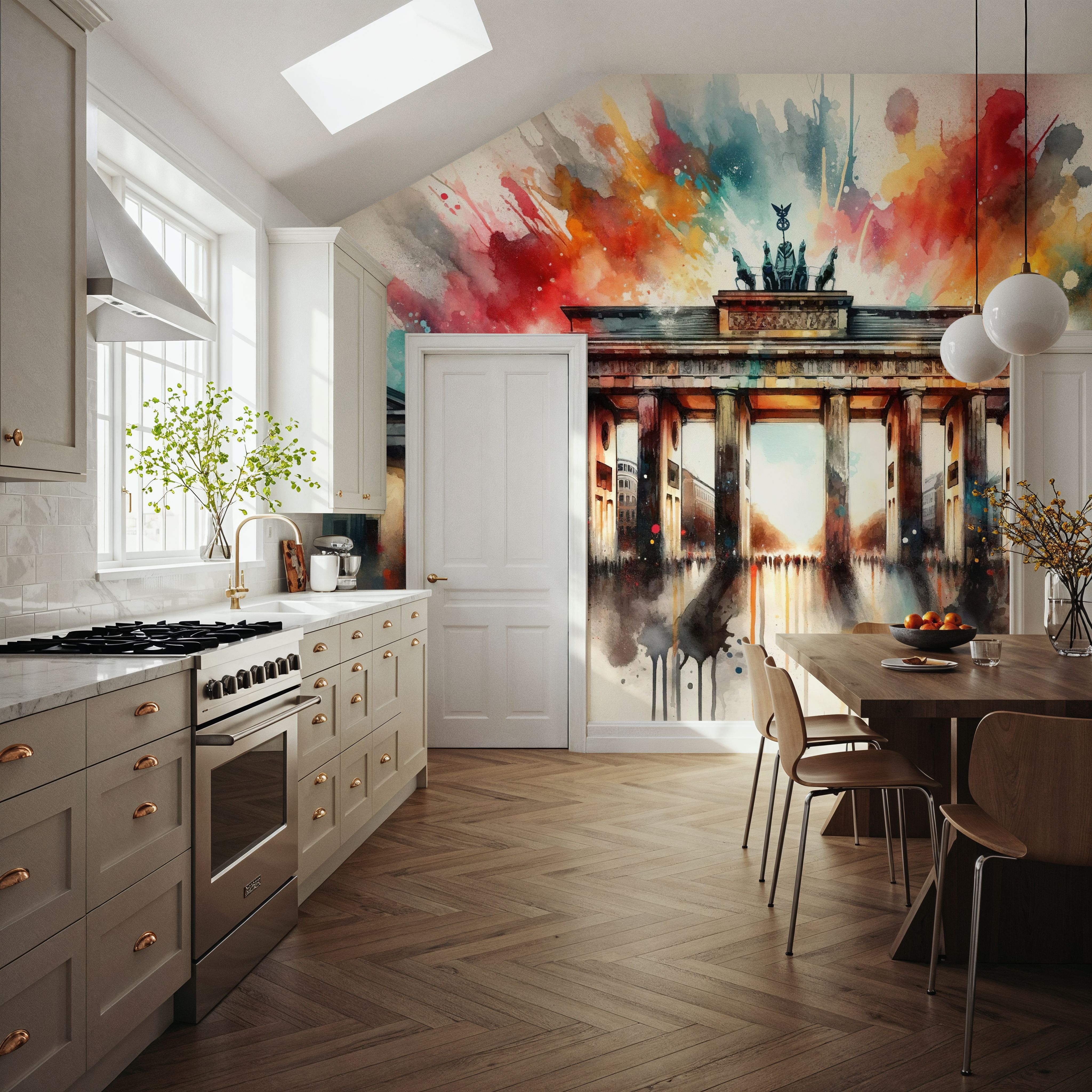 Watercolor Brandenburg Gate In Berlin