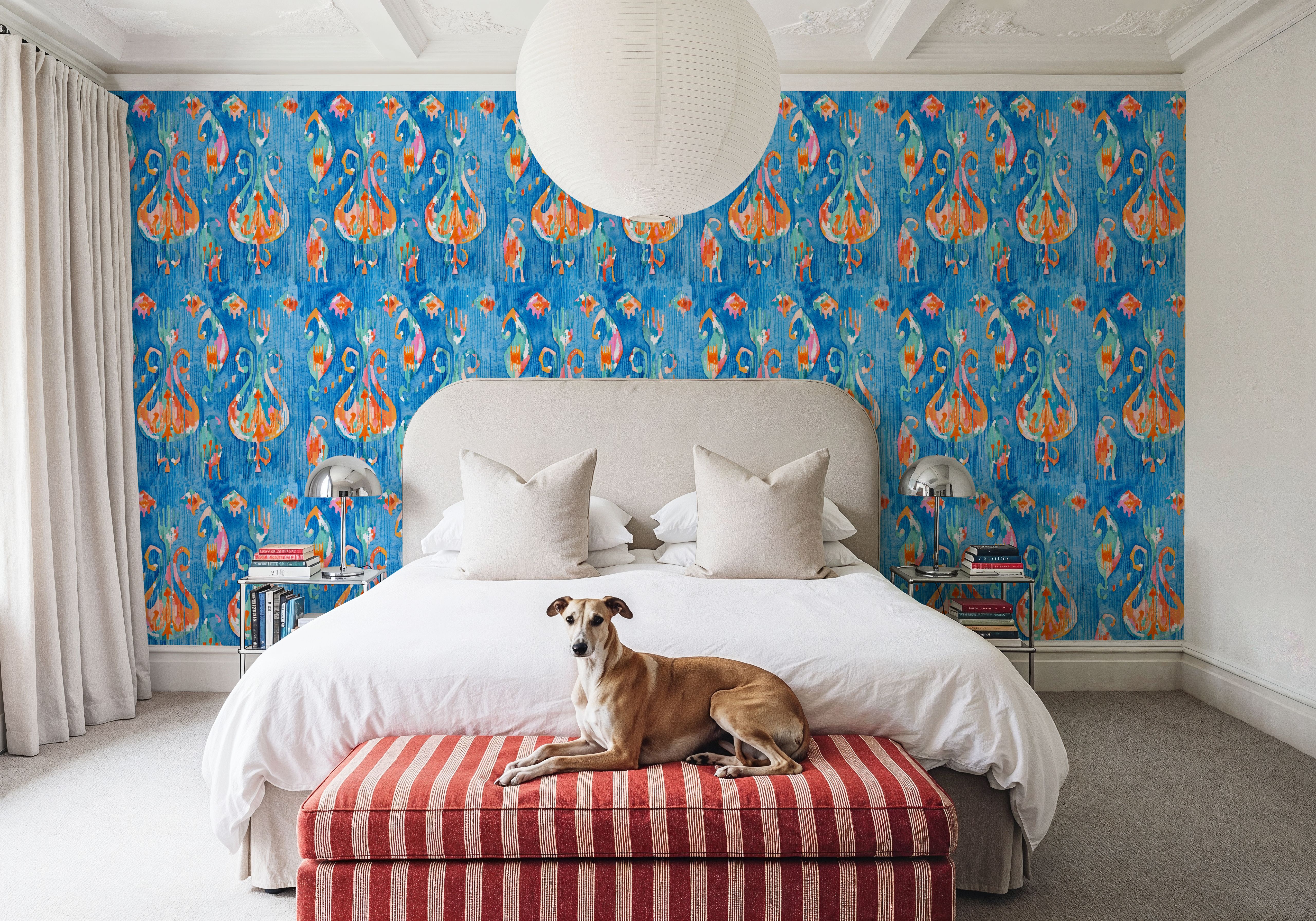 Electric Blue Ikat