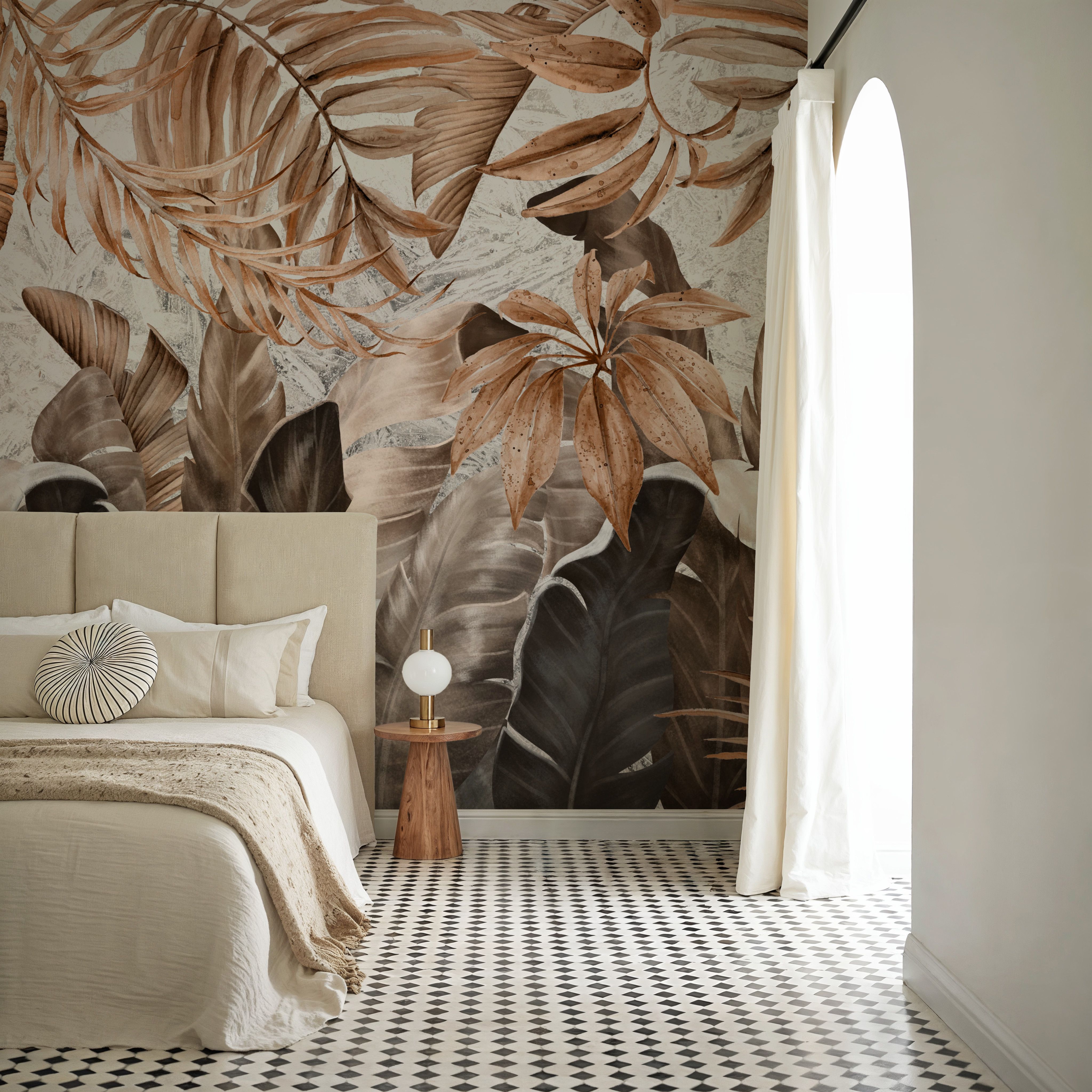 Smiling Sepia Leaves 