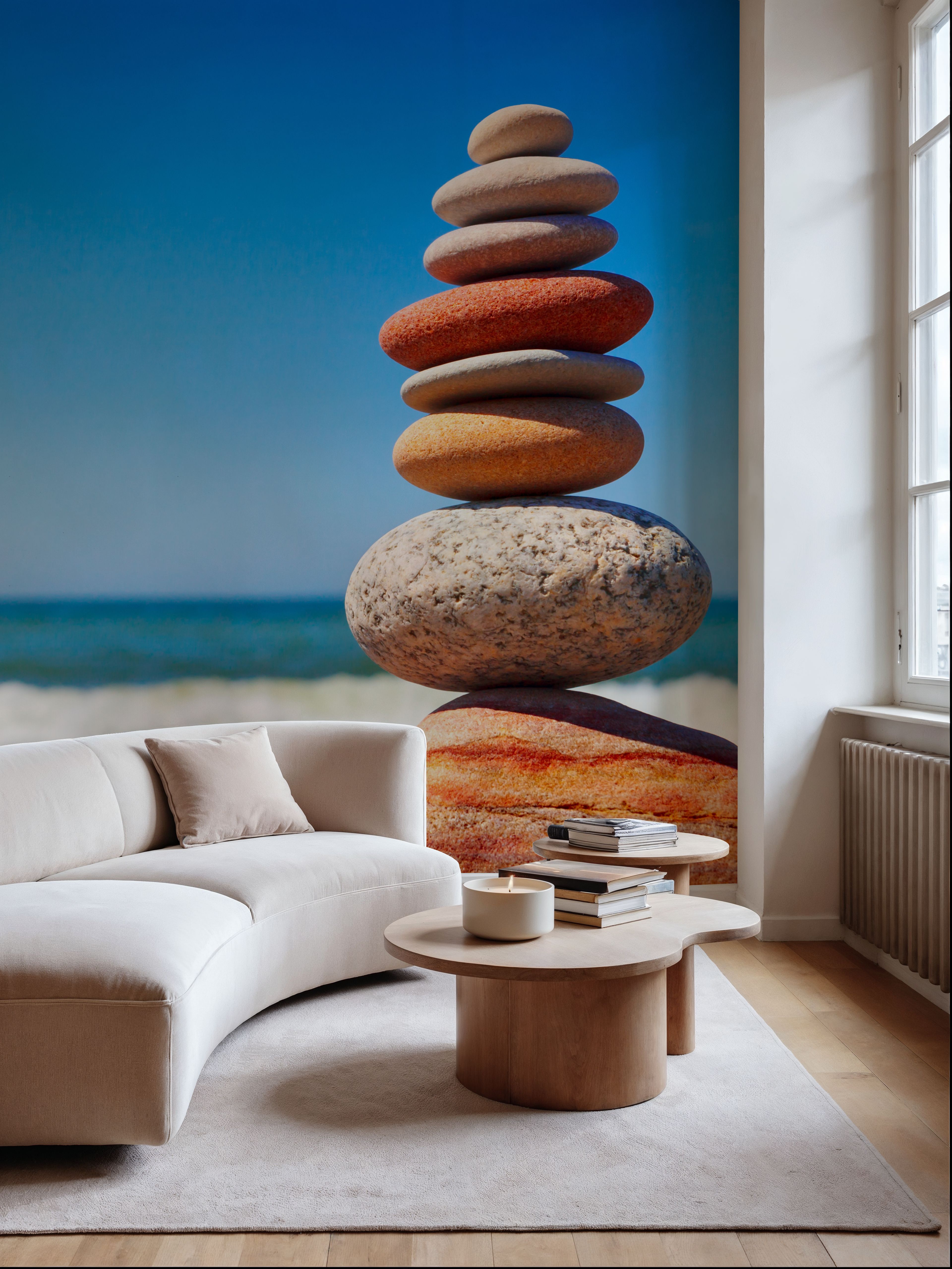 Multicolored Pebble Tower