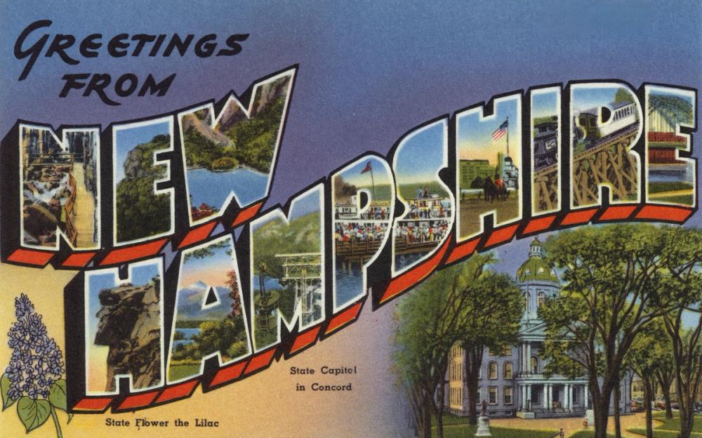 Greetings from New Hampshire - Screenprint Postcard